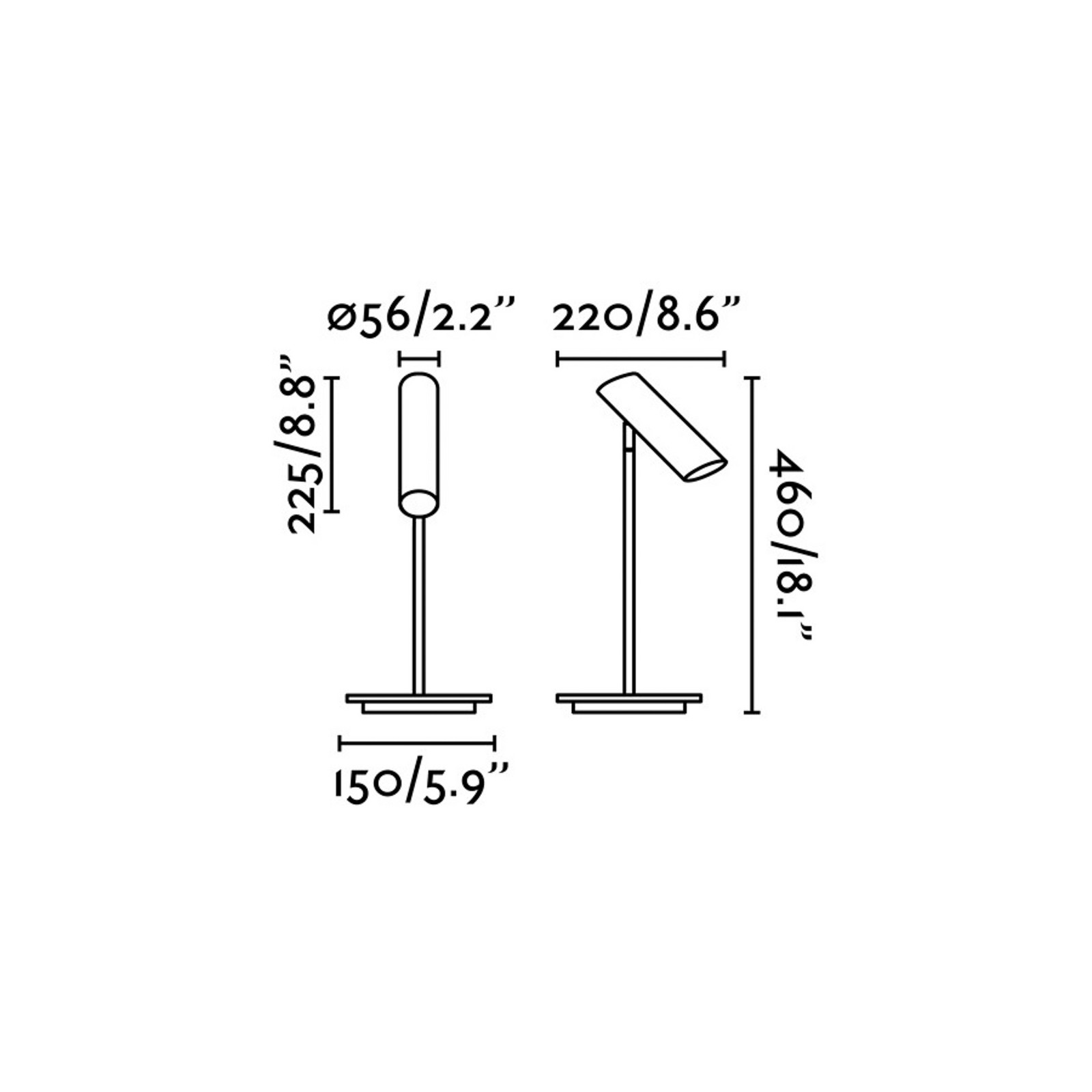 FARO BARCELONA Lampă de masă Link negru mat oțel înălțime 46 cm - Camera de zi / sufragerie - modern - Metal