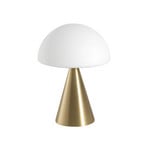 LED table lamp Blip, brass/white, glass, CCT, touch dimmer