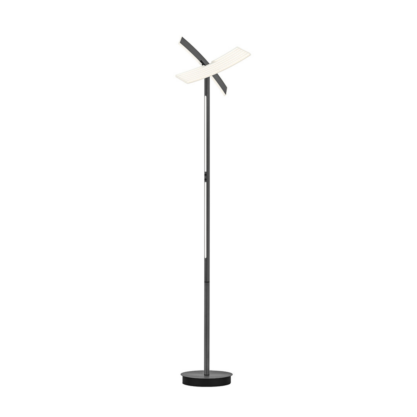 LED vloerlamp Twice, antraciet geanodiseerd, 185 cm, metaal, CCT