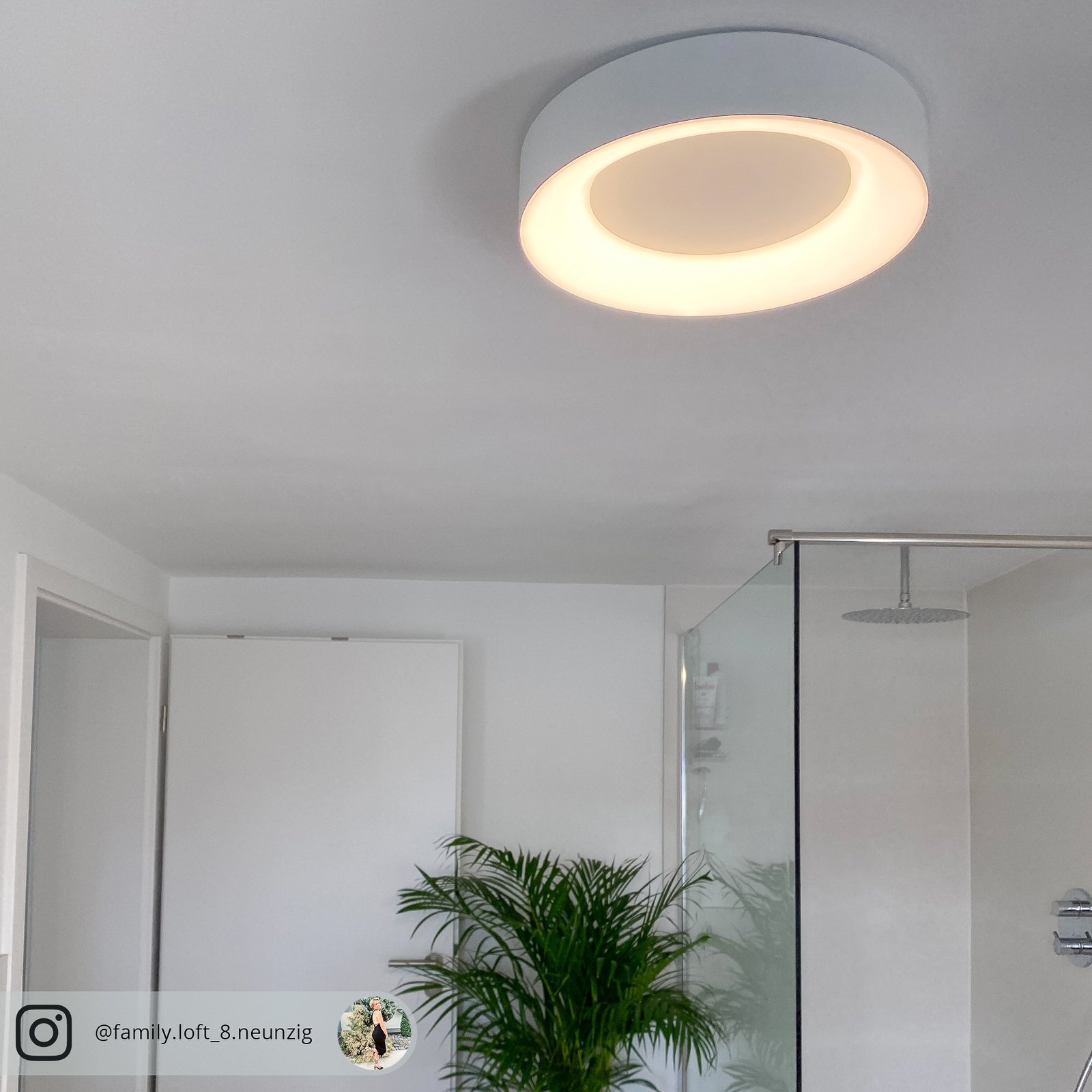 Casca LED ceiling light IP44 2100lm white/white - Paulmann