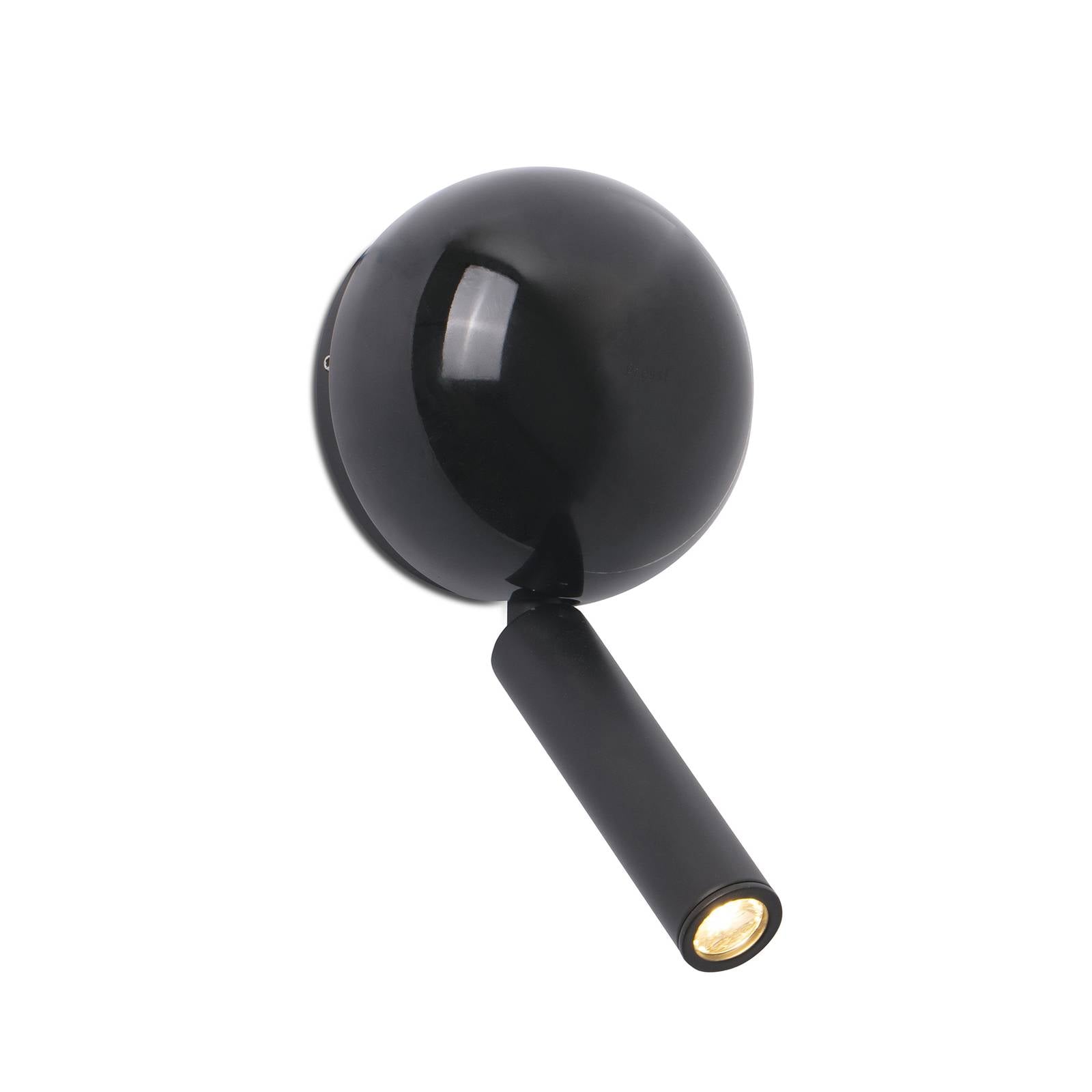 LED-vägglampa Press, svart