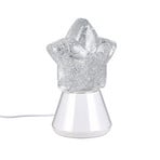 LED-bordlampe Estella Stern, røykfarget, plast, USB-kontakt