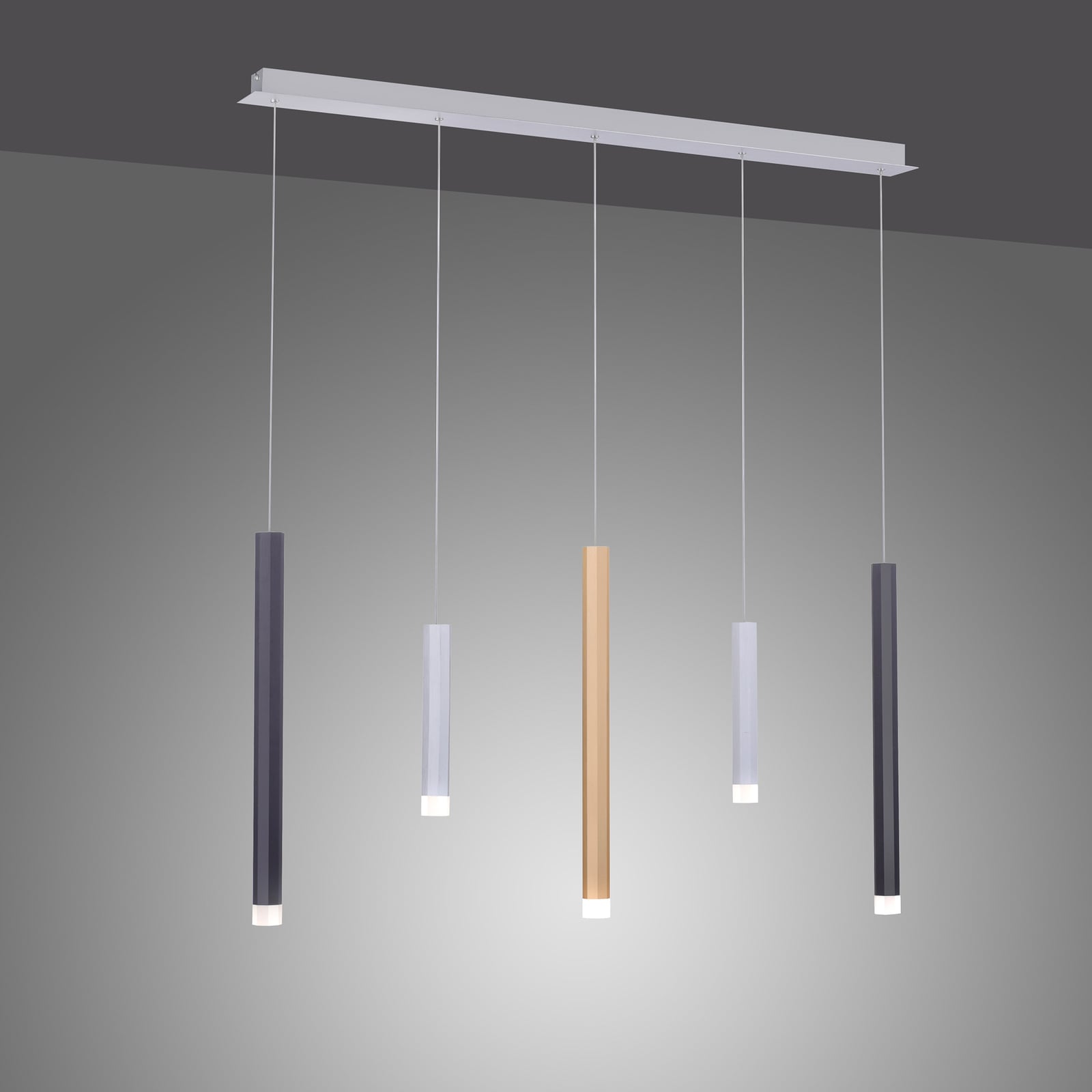 Gemin LED-Pendelleuchte, bunt, 5-flammig - PURE Gemin LED-Pendelleuchte, bunt, 5-flammig - PURE