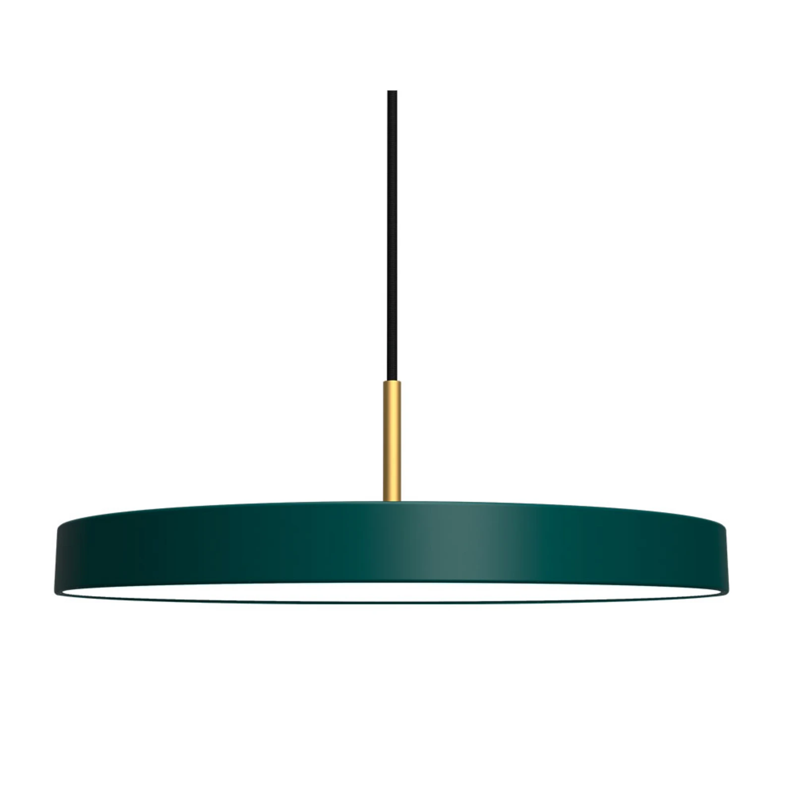 UMAGE LED κρεμαστό φωτιστικό Asteria Medium, πράσινο/ορείχαλκος, Ø 43 cm