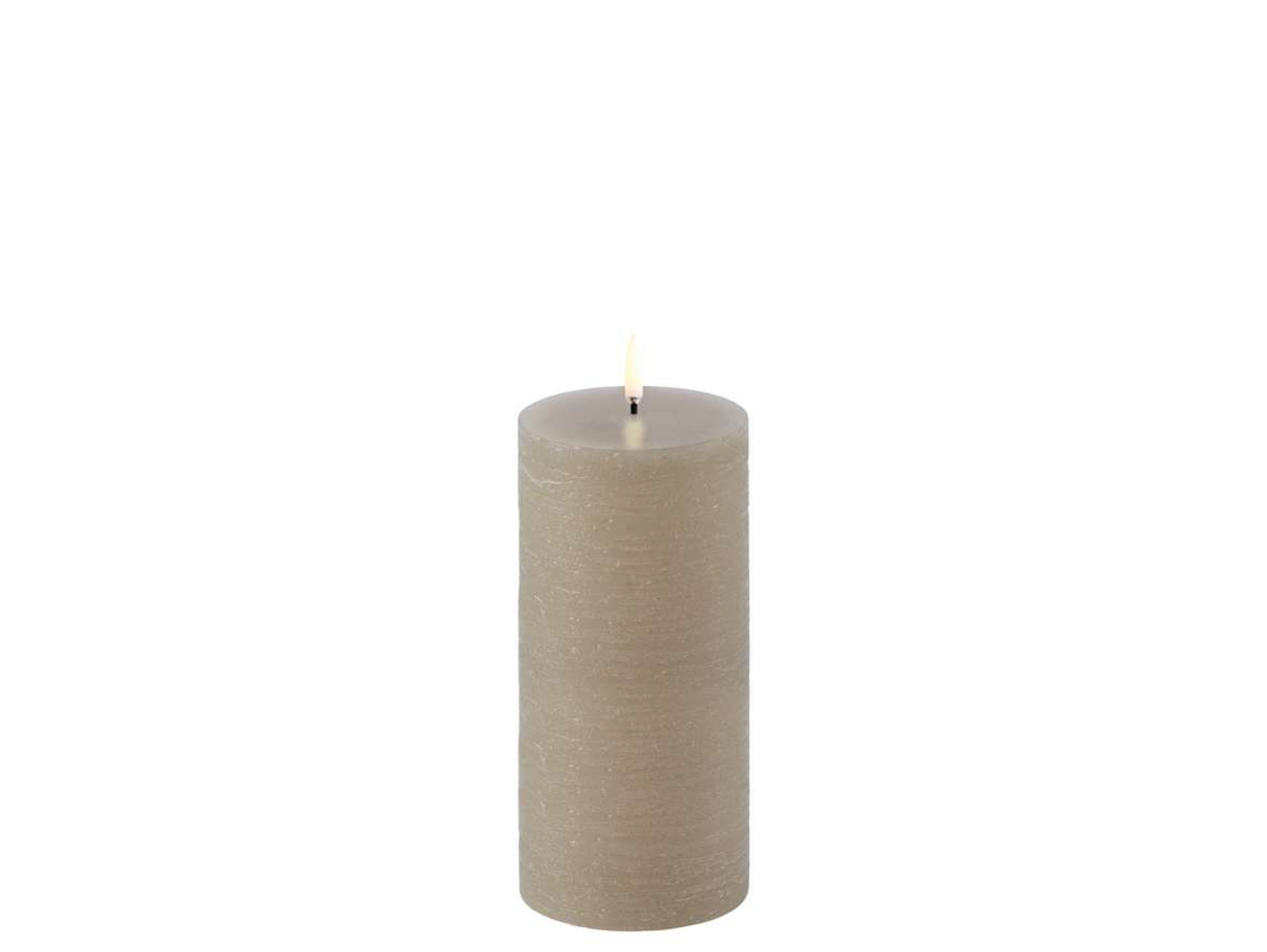 Candela cilindrica LED 7,8 x 15,2 cm sabbia rustica - Uyuni Lighting