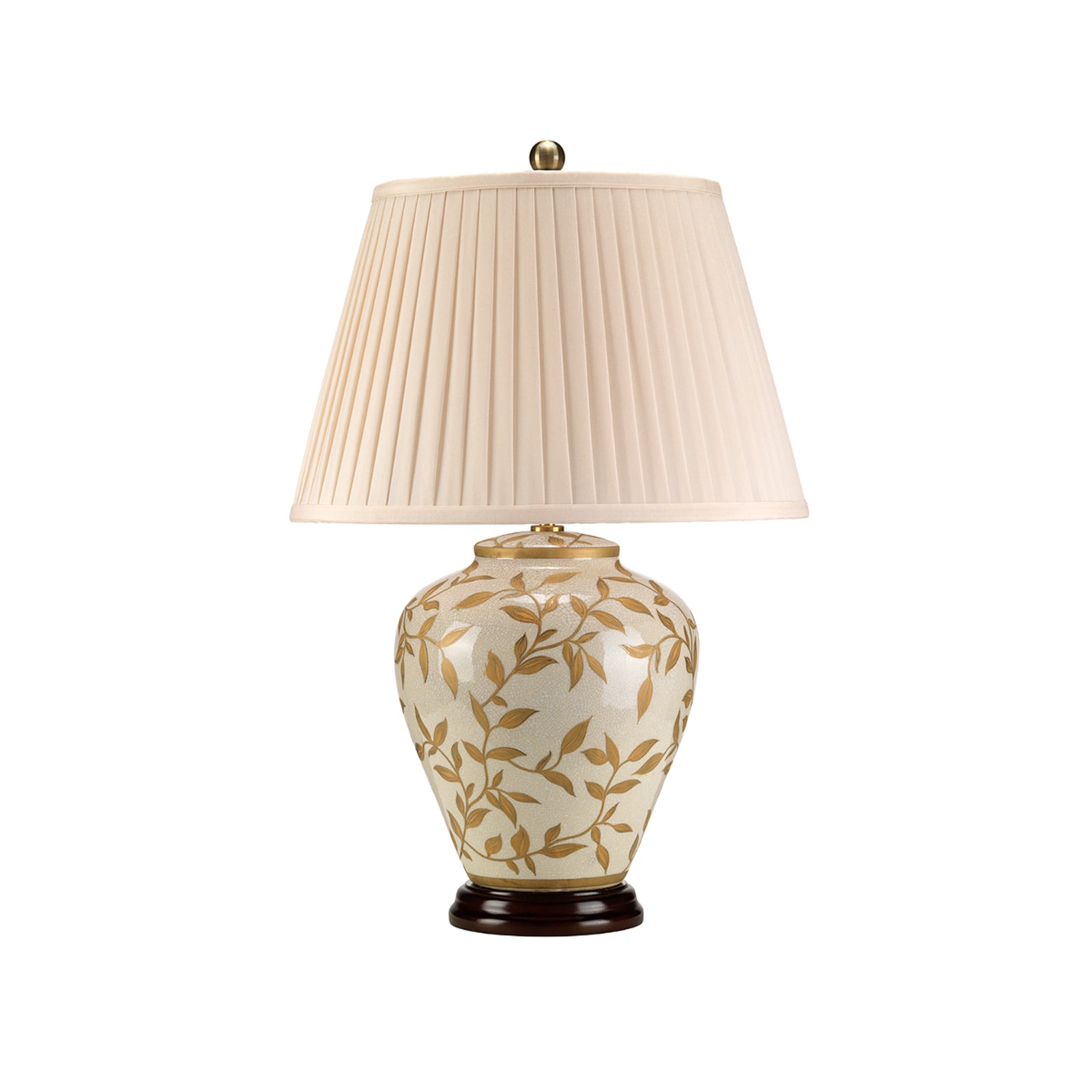 Leaves bordlampe af porcelæn og træ, højde 62 cm – Elstead Leaves bordlampe af porcelæn og træ, højde 62 cm – Elstead