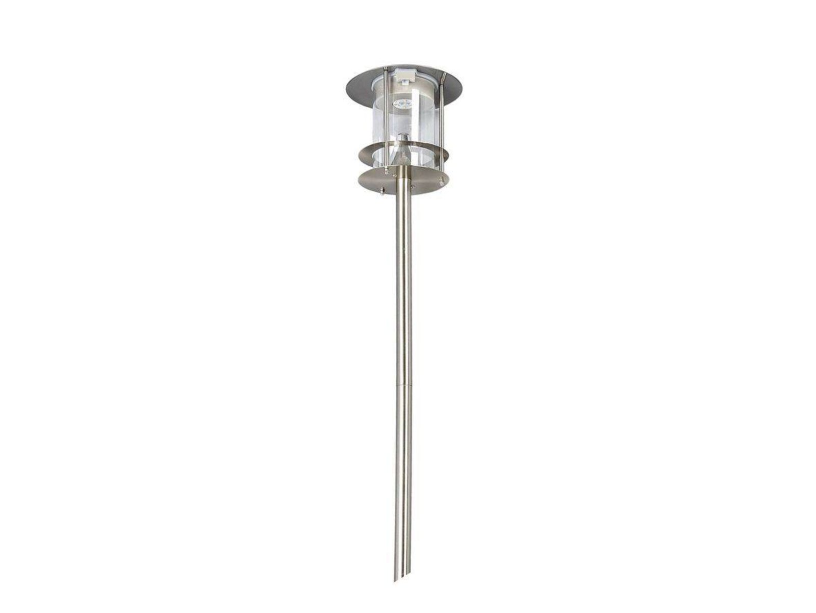 Sumaya LED Solárne Články Záhradná Lampa Stainless Steel/Clear - Lindby