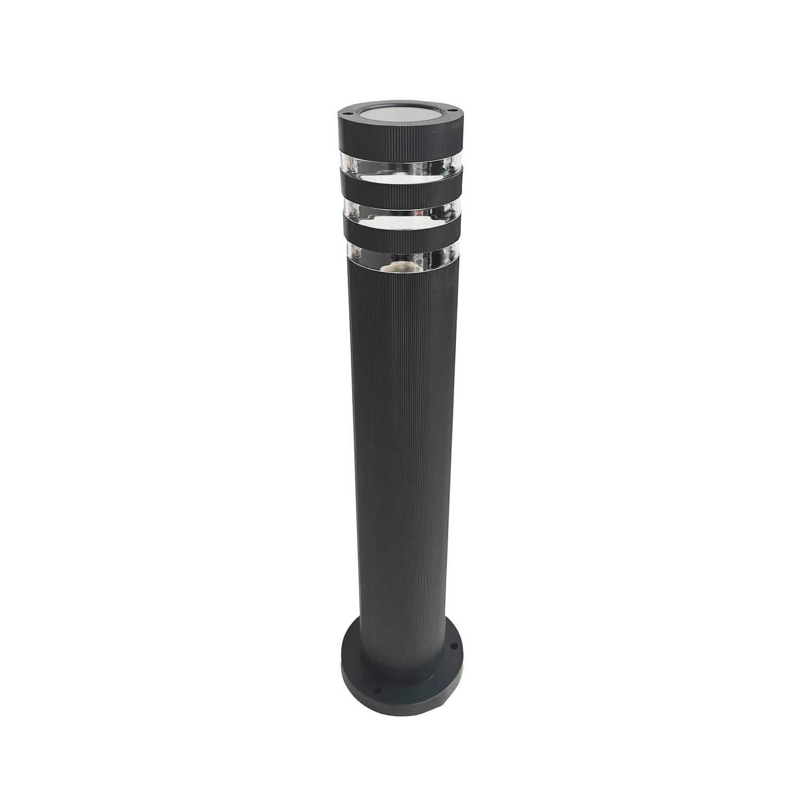 Sockelleuchte Toluca, schwarz, ABS, Polycarbonat, E27
