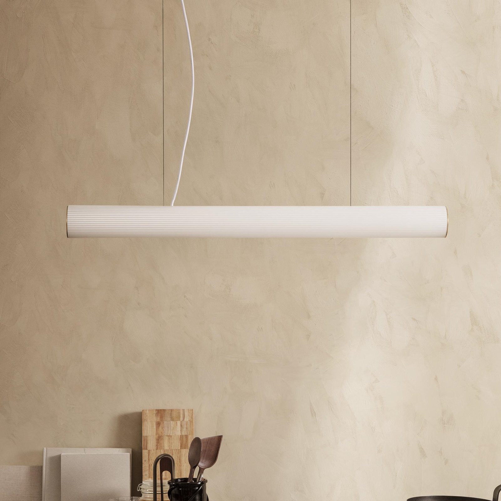 Vuelta Pendel 100 White/Brass - Ferm Living