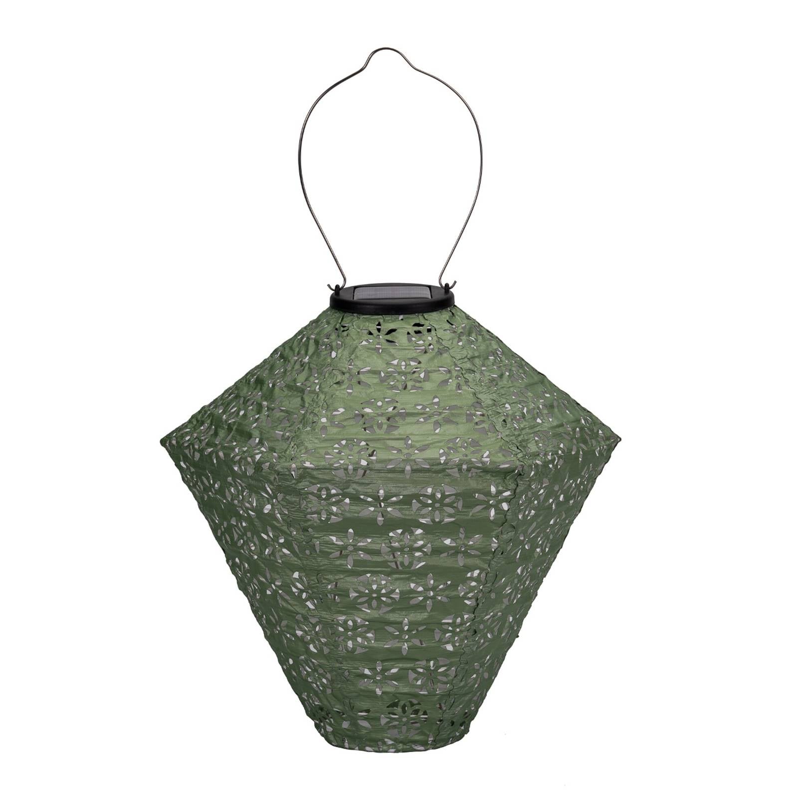 Pauleen LED Laterne Sunshine Flower Lampion Solar grün Tyvek Vlies LED fest integriert grün