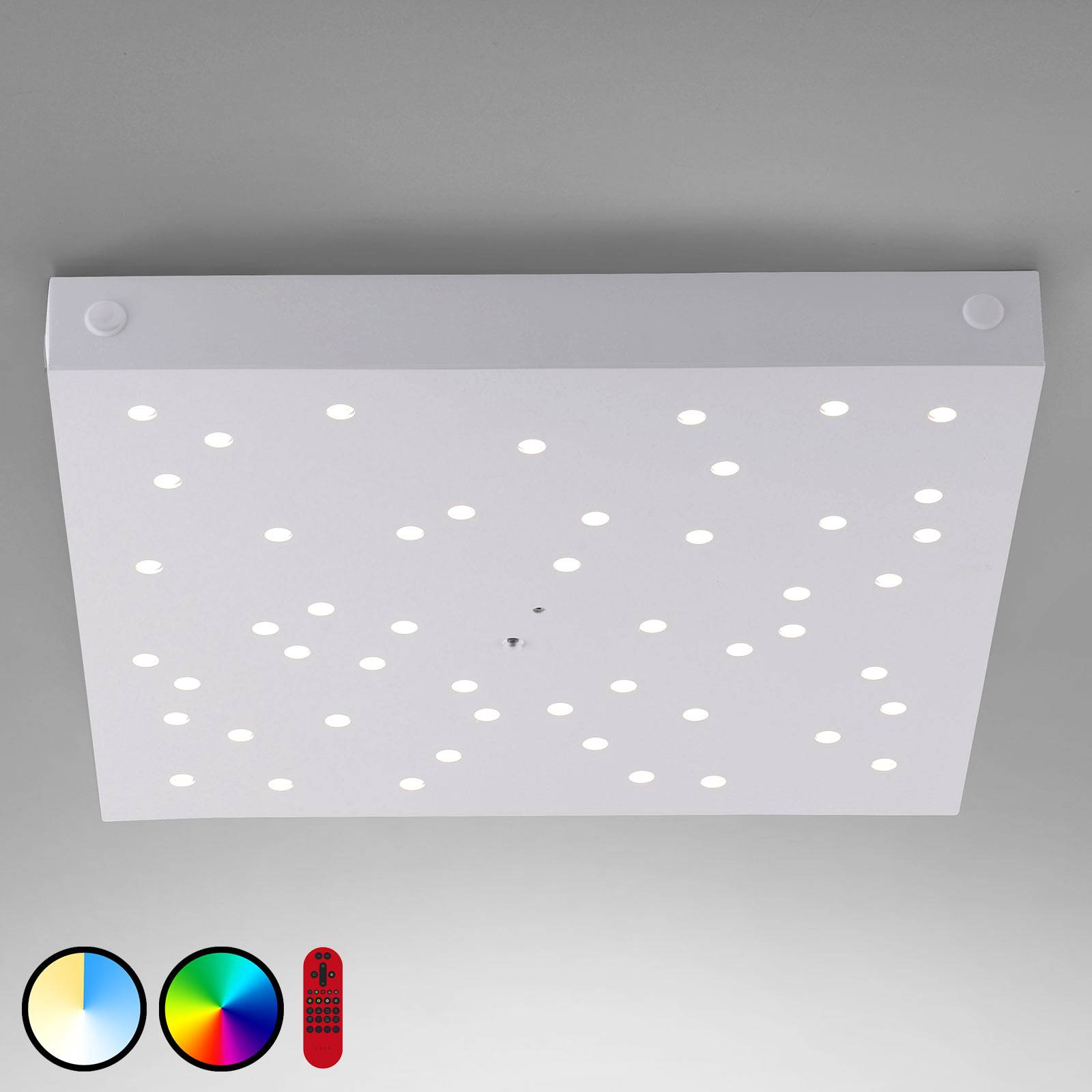 LED-Deckenleuchte LOLAsmart Stars, 36 x 36 cm