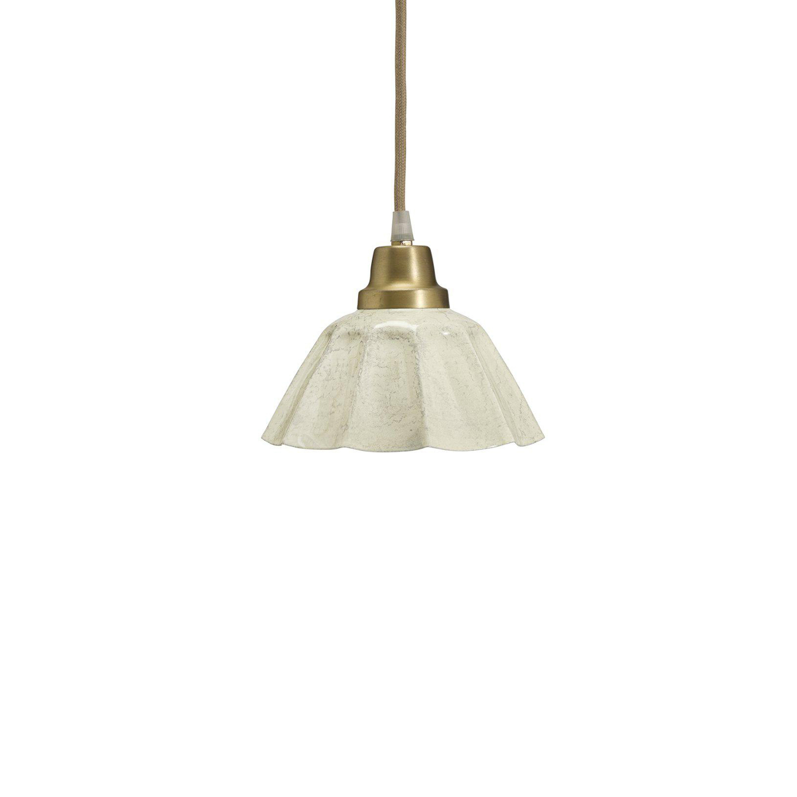 PR Home Hängeleuchte Ester, offwhite, Ø 17 cm, Eisen Stecker