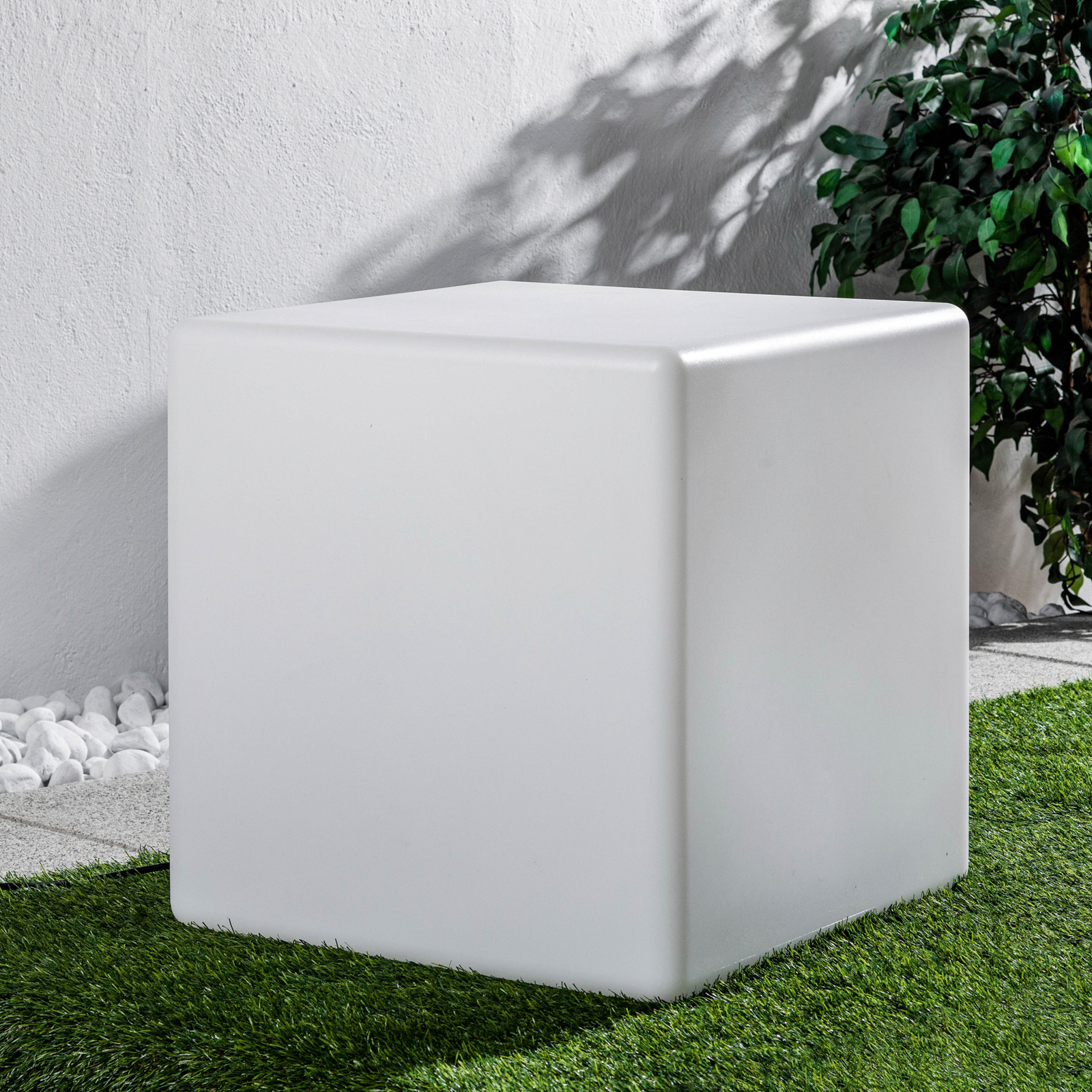 Außendekoleuchte Cumulus Cube L, 59 x 59 cm