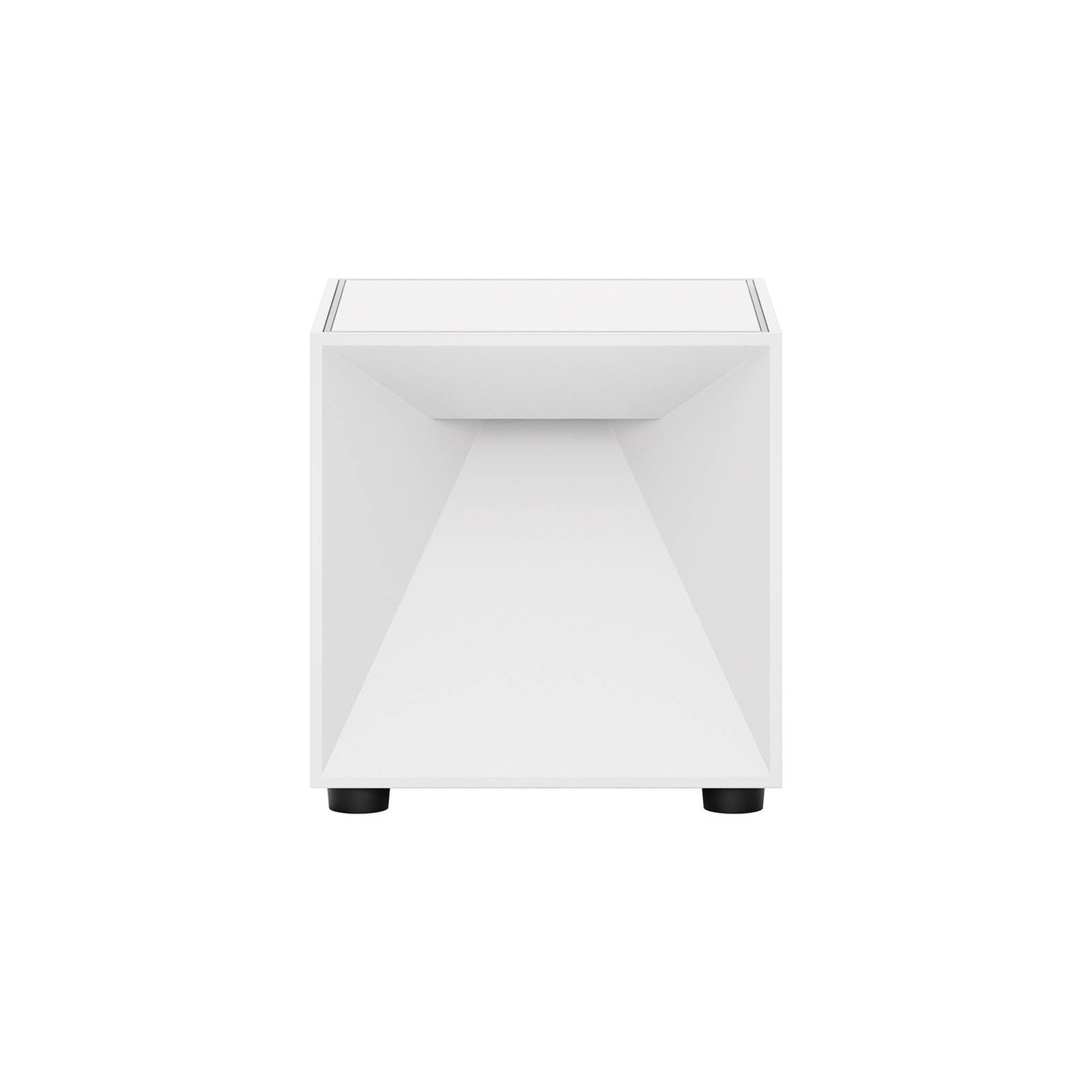 SIGOR Nutalis mini - Dimmbare würfelförmige LED Akku-Tischleuchte Indoor & Outdoor, IP54 spritzwassergeschützt, Höhe 8 cm, aufladbar mit easy-connect puk, 9 h Leuchtdauer, schneeweiß