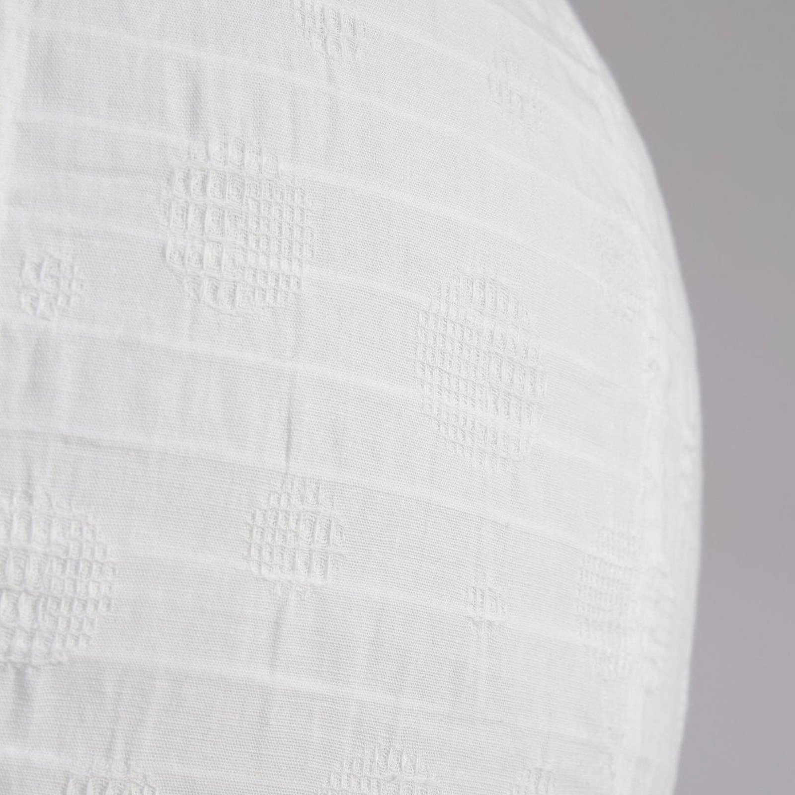 PR Home hengelampe Verona, hvit, Ø 55 cm, stoff, E27-LED