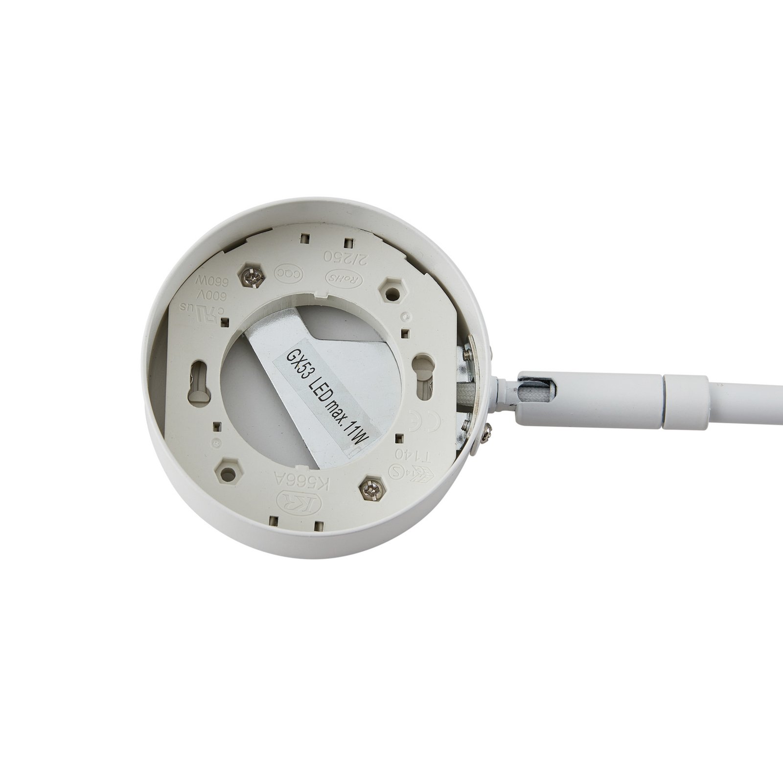 Lindby Jyla podna lampa, 88 cm, mat bijela, GX53, fleksibilna