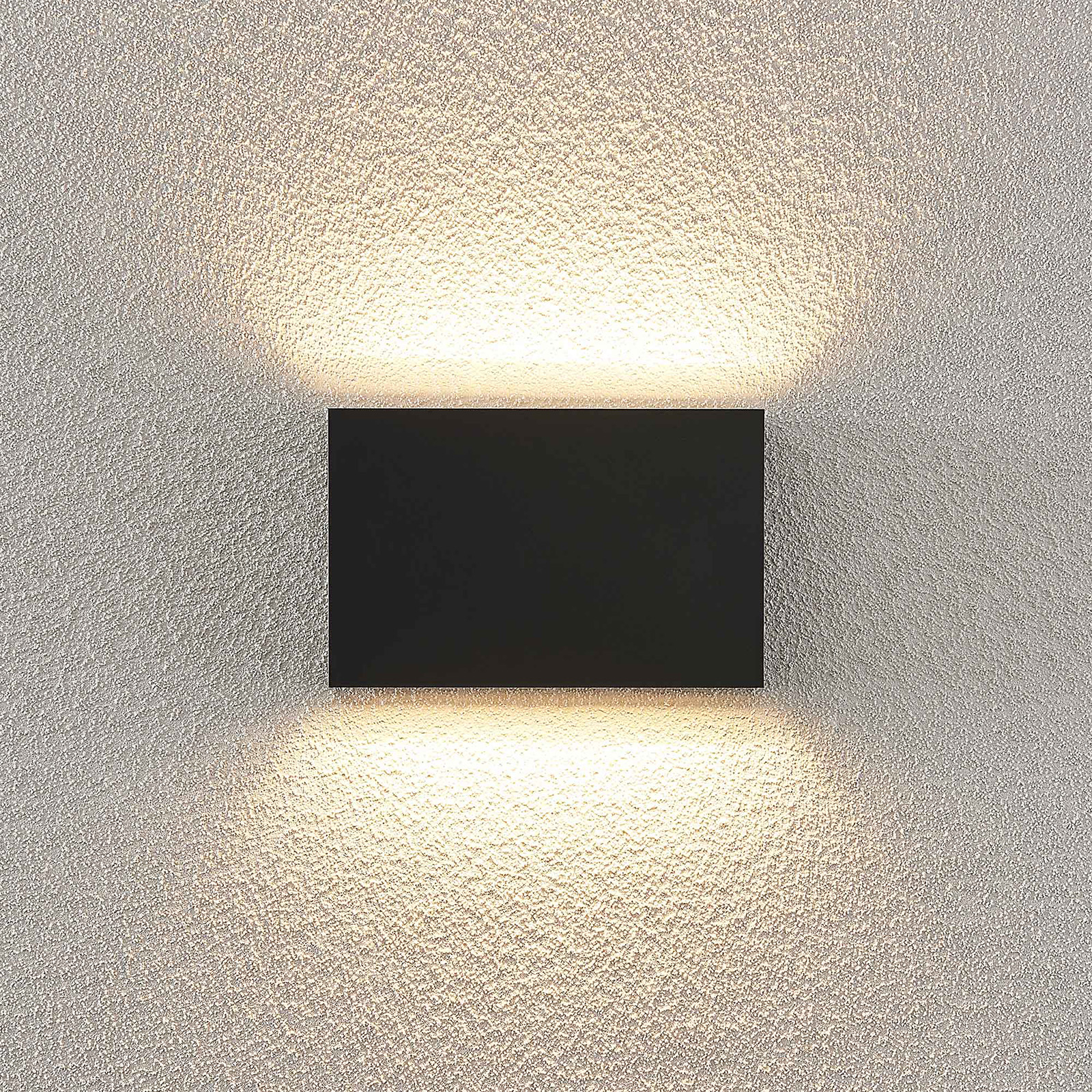 Lindby Utomhusvägglampa Jarte, LED, set om 3, 20 cm, upp/ner