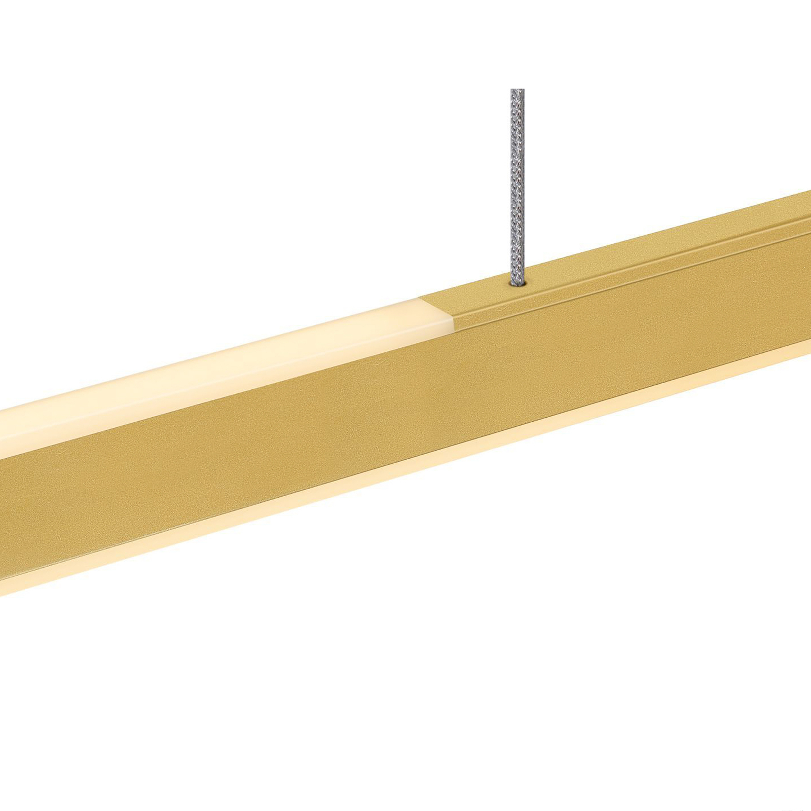 SLV One Linear LED pendant light, 140 cm, brass