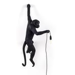 Monkey Hanging Outdoor Wall Lamp Left Black - Seletti