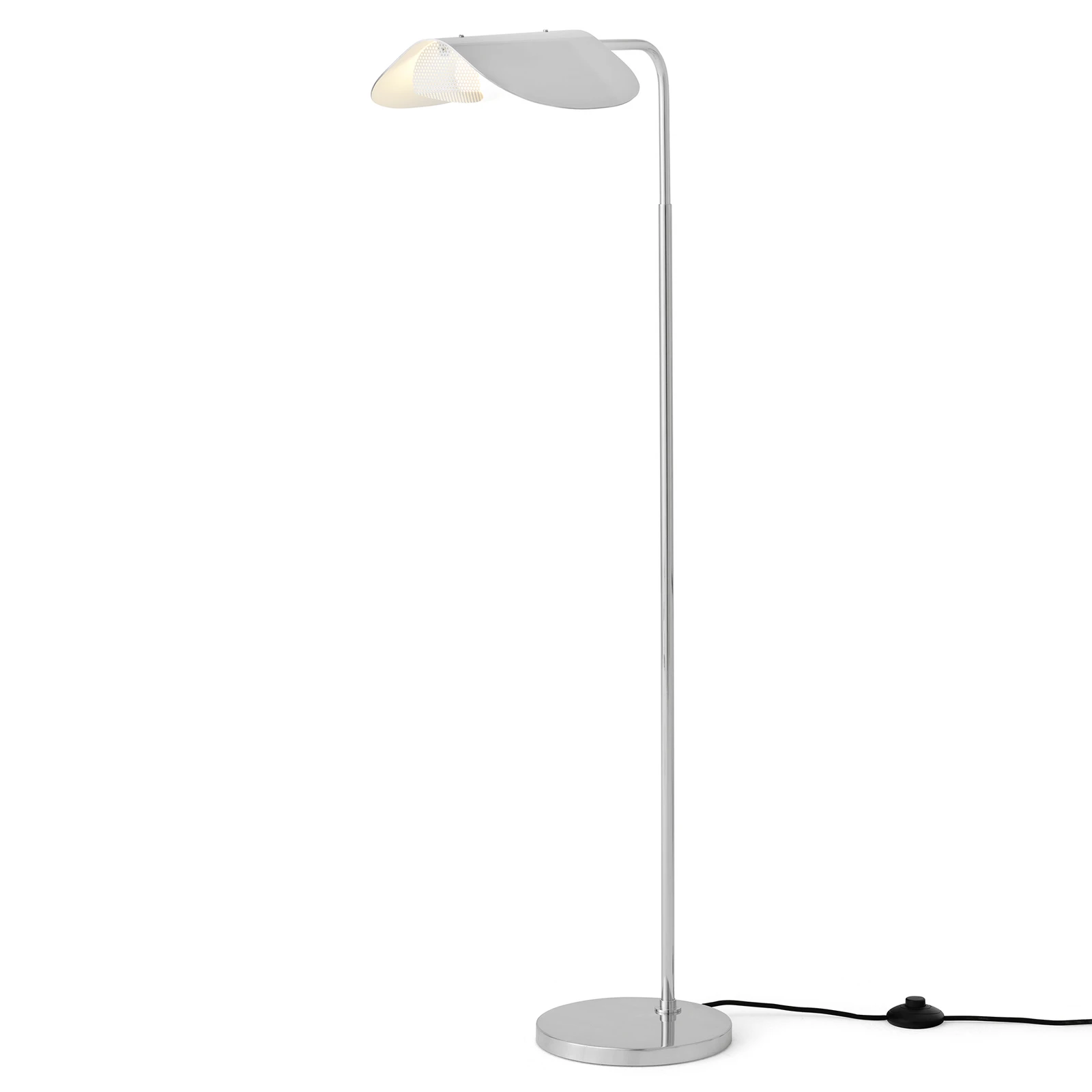 Audo Stehleuchte Wing, aluminium, Höhe 118 cm