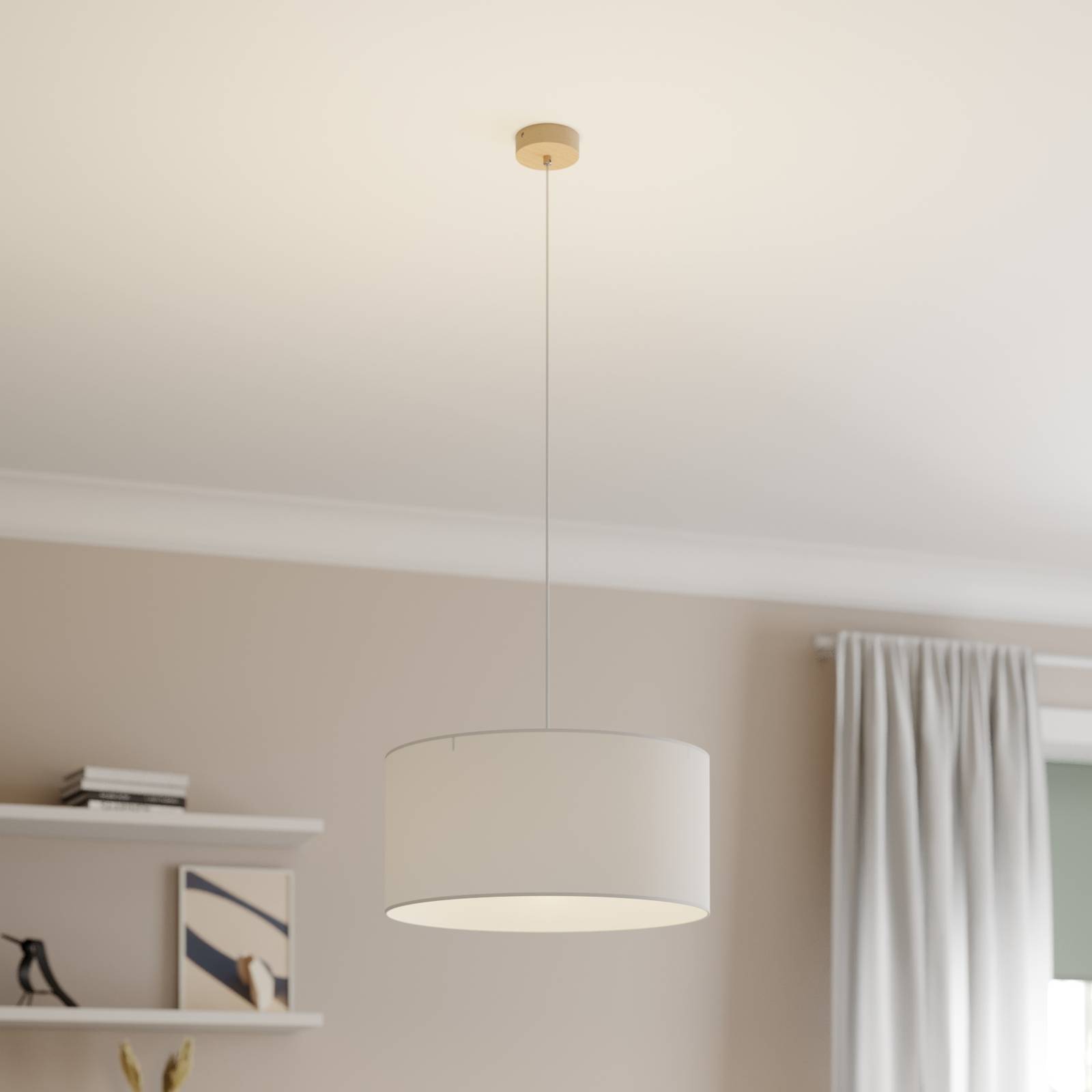 Hanglamp Corralee, wit, 1-lamp