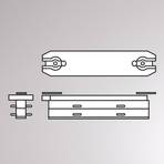 Linear connector for Volare track, 70 mm