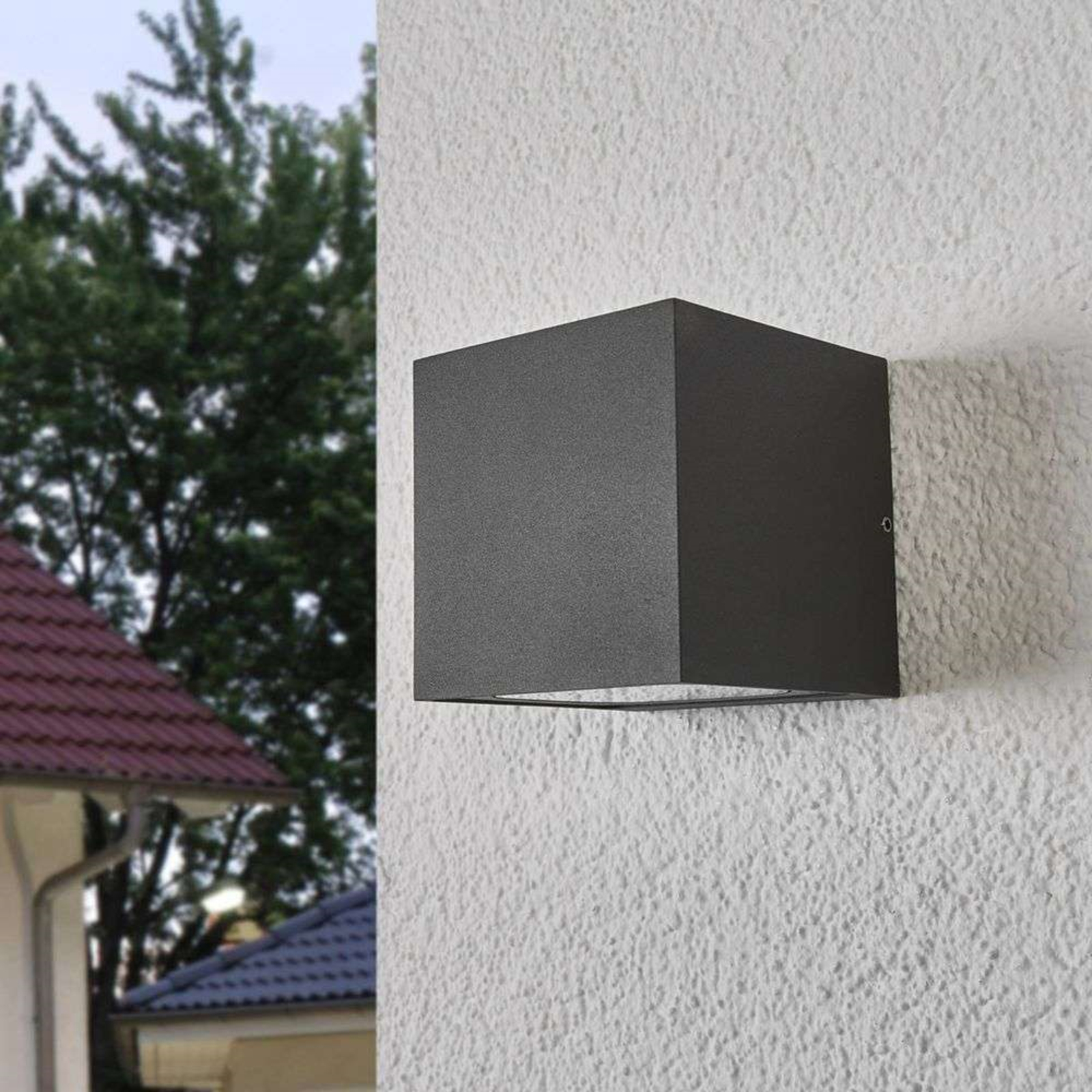 Merjem Small Up/Down Außen Wandleuchte IP54 Dak Grey - Lucande