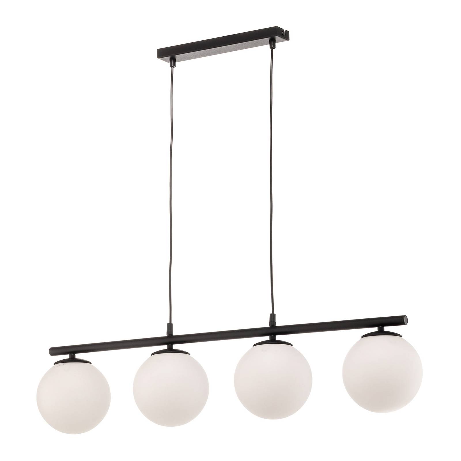 Suspension Maxi avec abat-jour verre 4 lampes