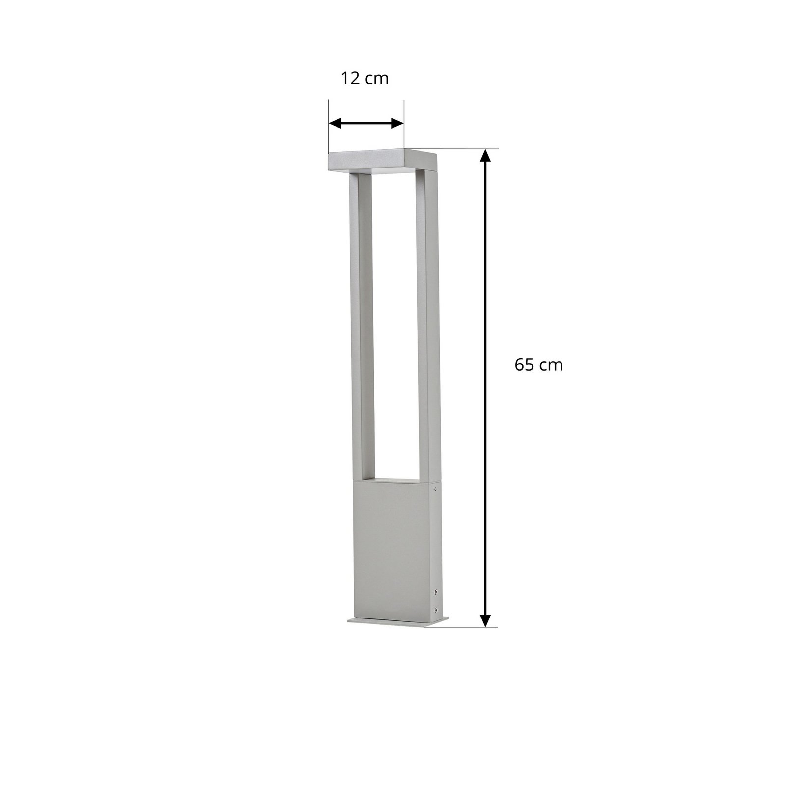 Lonete Lampione a LED, altezza 65 cm, grigio, IP65 - Lindby