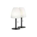 Lampe table batterie LED Fiumara noire/blanche x2