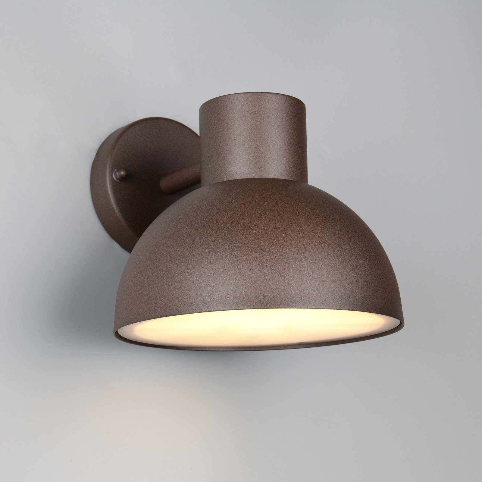 Āra sienas lampa ELBE, rūsas krāsā, Ø 20 cm, metāls, IP44