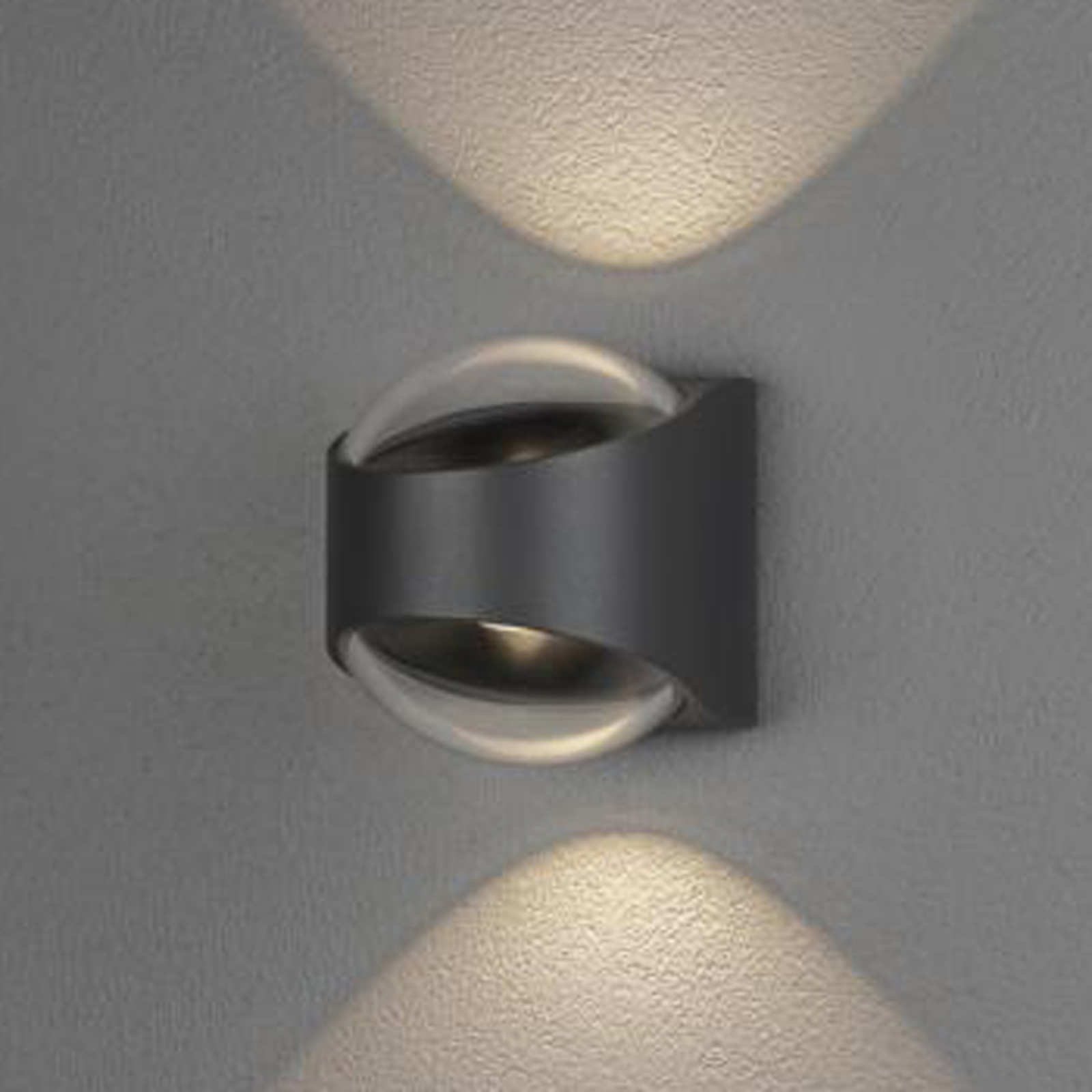 LED kültéri fali lámpa Bitonto 2 izzós antracit