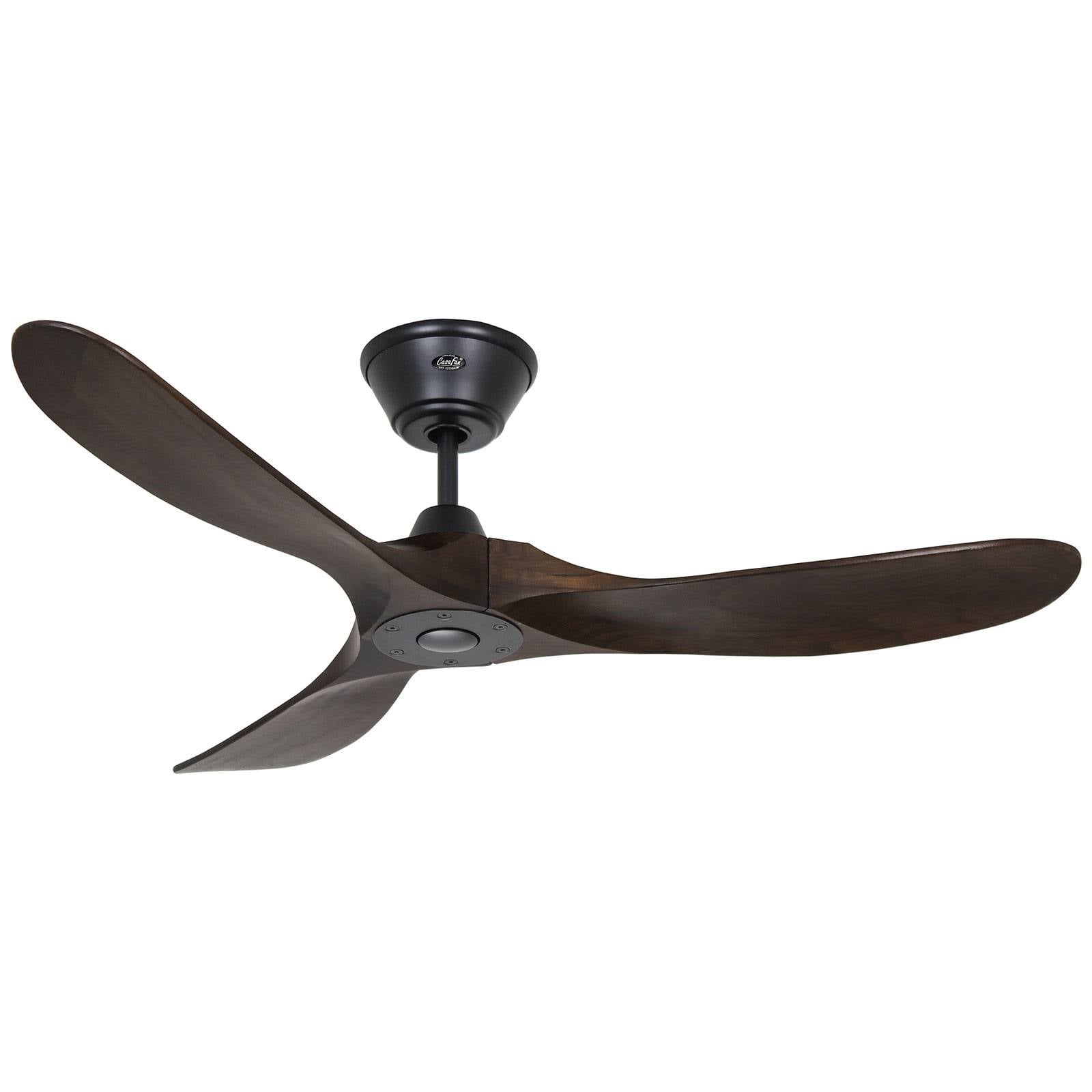 CasaFan ECO GENUINO 122 MS-NB Deckenventilator (Ø x H) 1220 mm x 280 mm Flügelfarbe Nussbaum Gehäusefarbe (Details) Schwarz (matt)