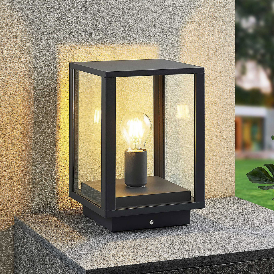 Lindby Giavanna trädgårdslampa H29 mörkgrå, svart från Lindby