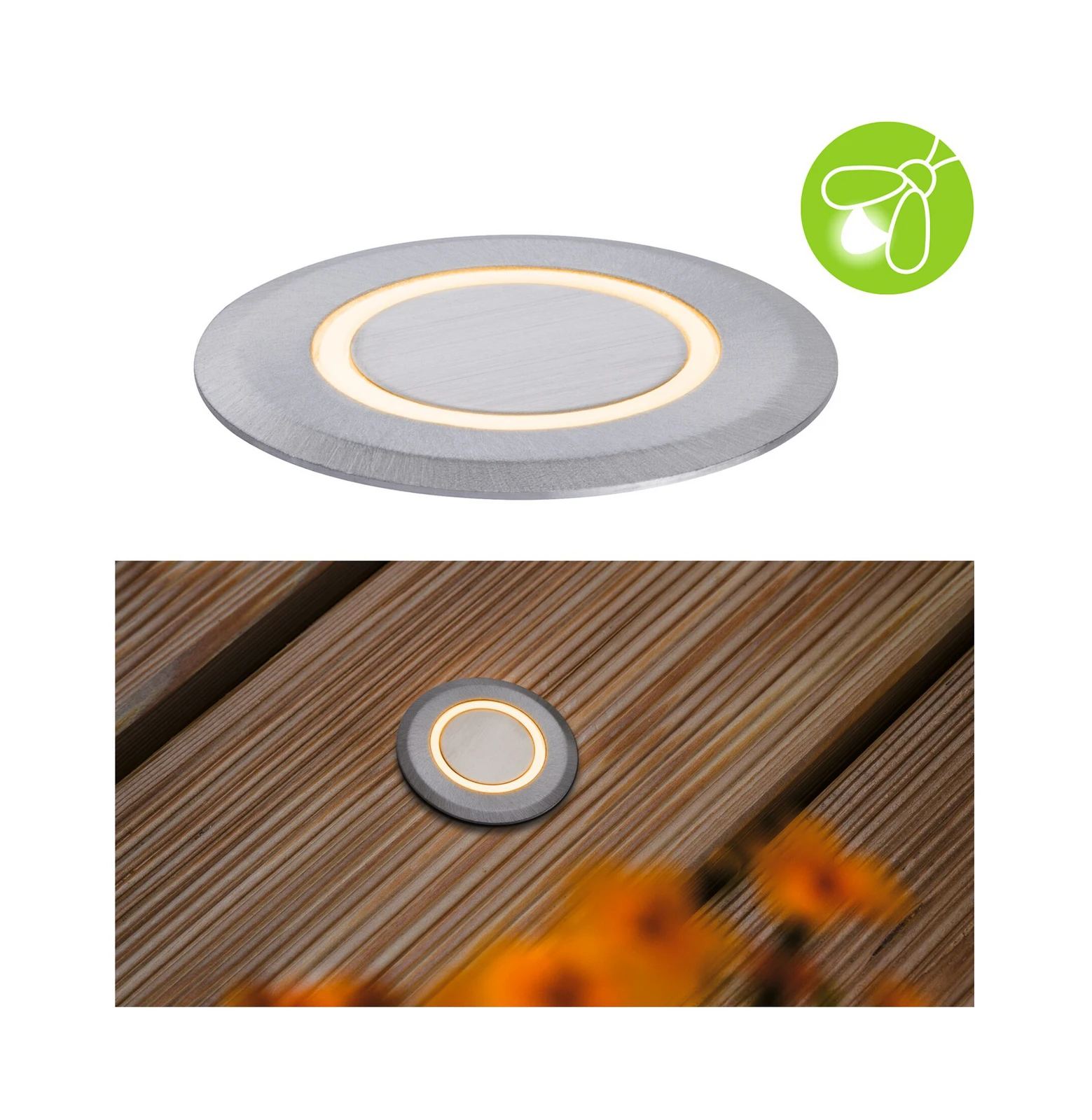 Paulmann Goldlicht LED-Bodeneinbaulampe 5cm Blende