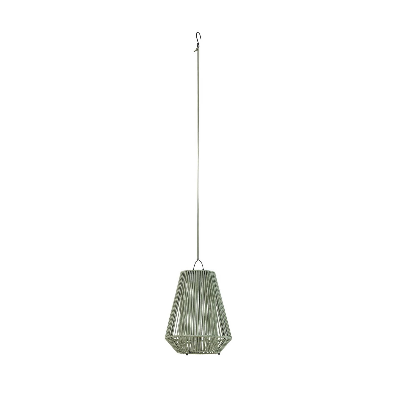 Lindby LED-Solarhängelampe Austas, grün, Ø 32 cm, USB, IP54