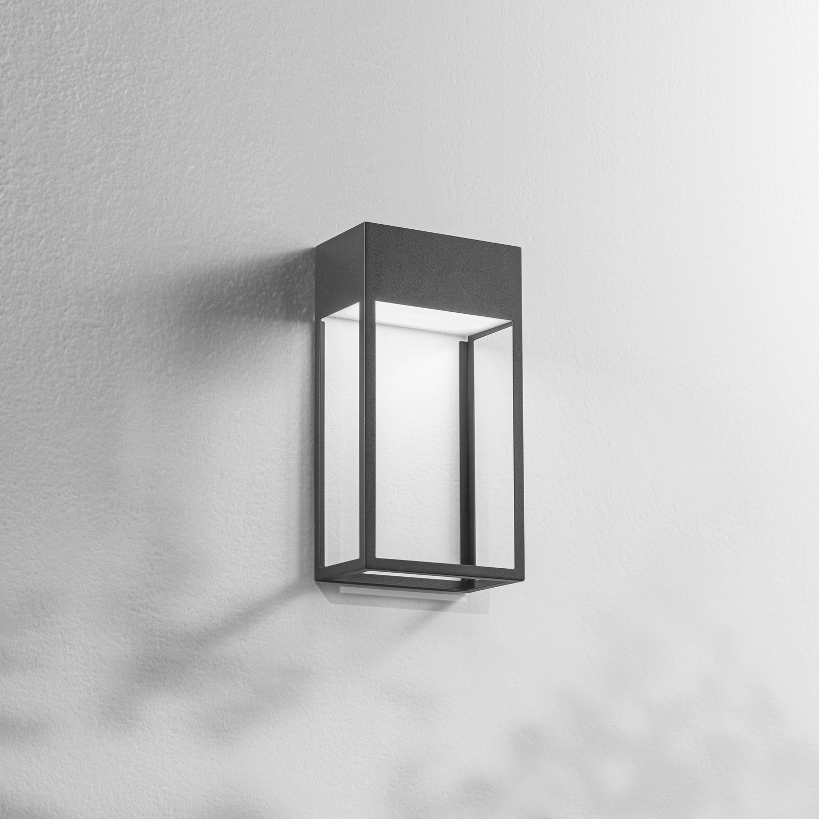 LED vonkajšie nástenné svietidlo Edo, tmavošedá, kov, 30 cm, IP65