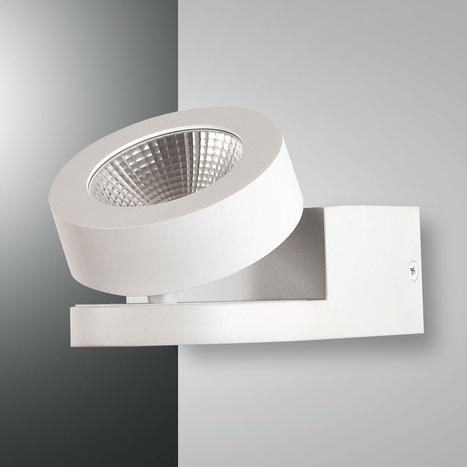 Fabas Luce Hella LED wall light, retractable spot, for Living / Dining Room, aluminium, 5 W, energy efficiency: A+, W: 10 cm, H: 5.6 cm