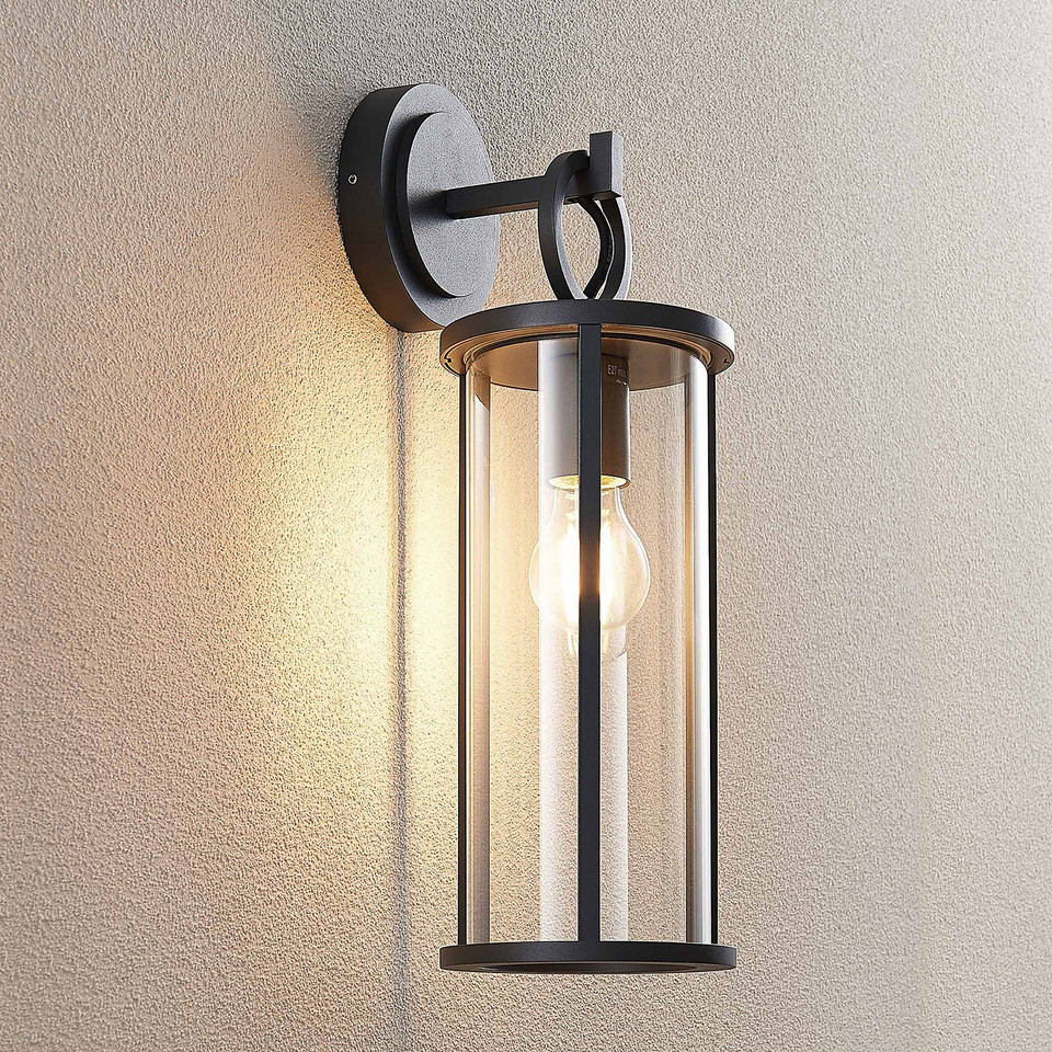 Lucande Emmeline Utomhus Vägglampa, svart från Lucande