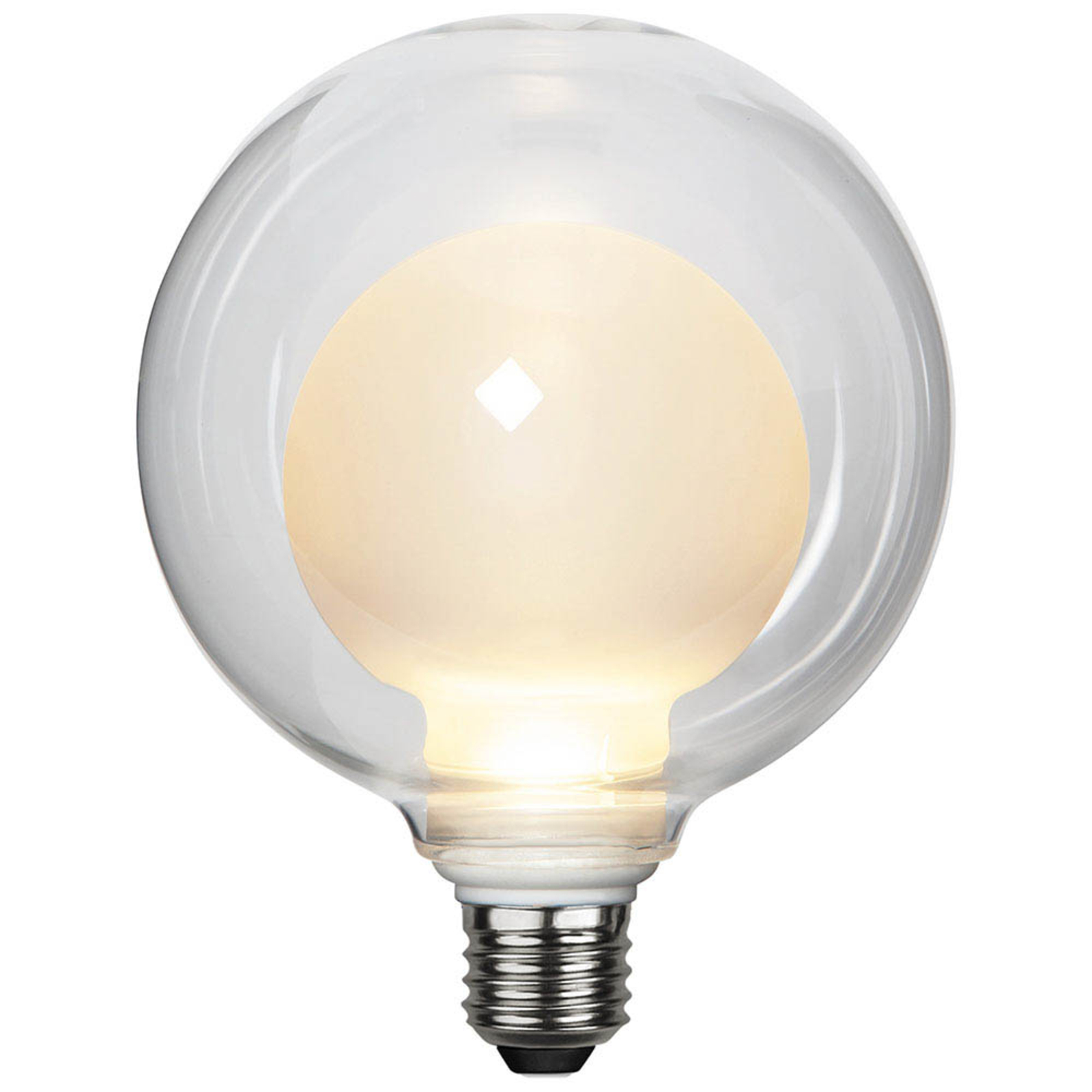 LED žiarovka Space E27 3,5 W D125, opálna
