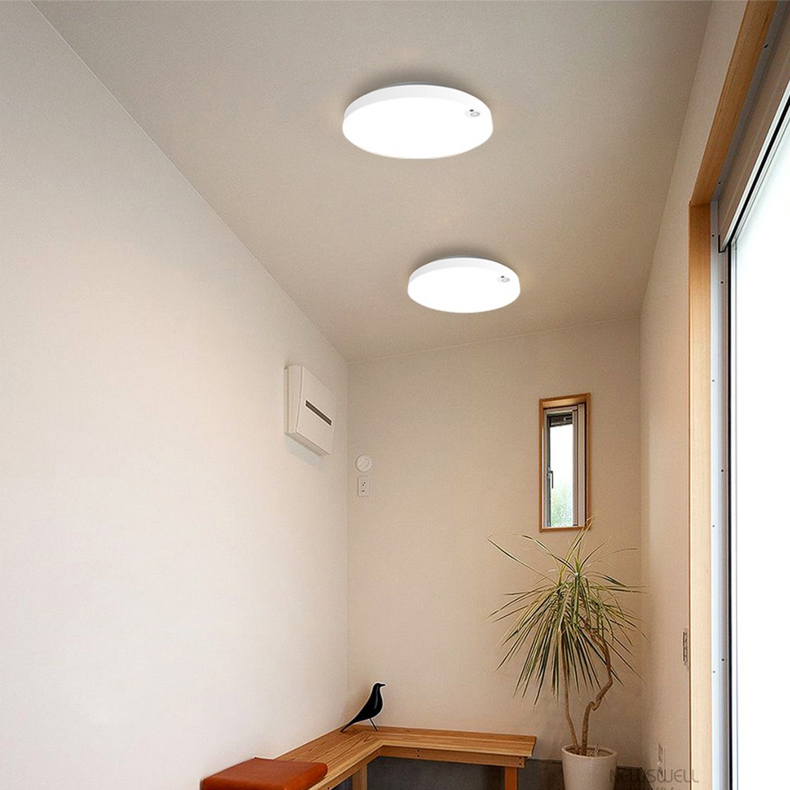 Candeeiro de teto LED Allrounder 1, cor da luz ajustável, sensor
