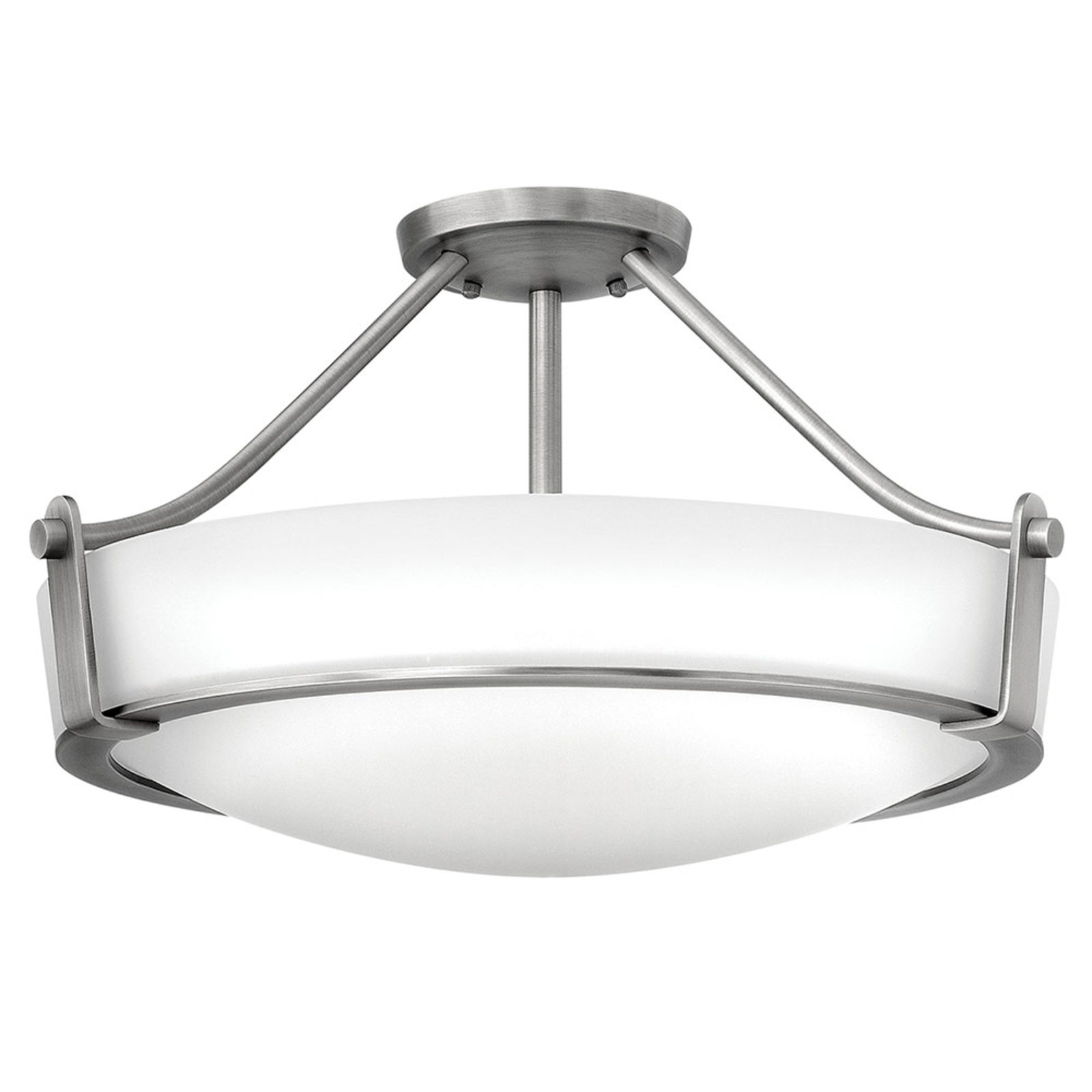 Hathaway ceiling light with spacer, nickel