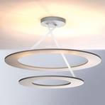 Bopp Stella LED ceiling lamp 2 Rings aluminium/white