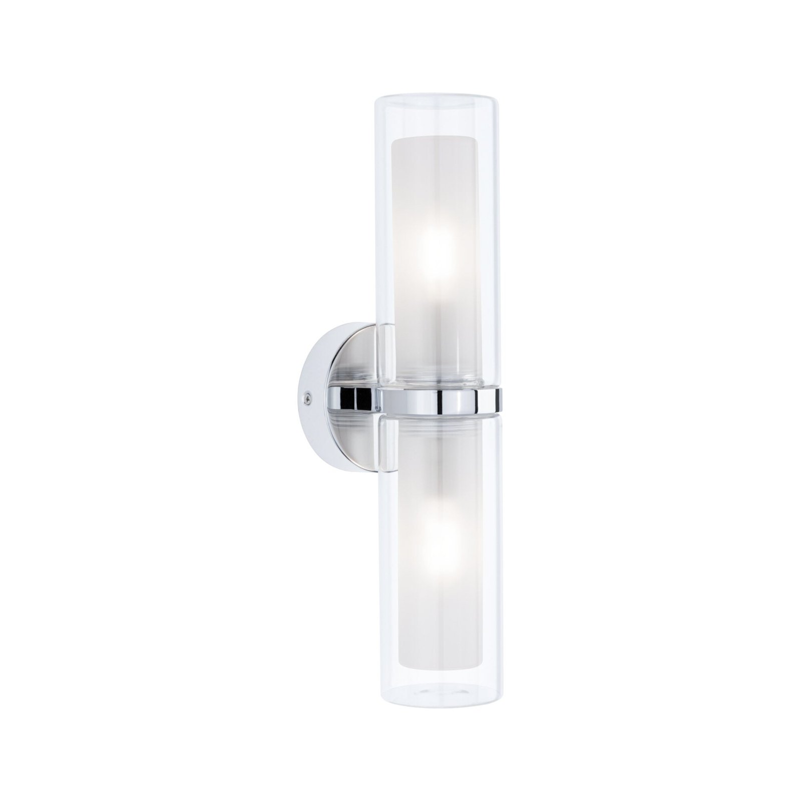 Luena 2 Wall Lamp IP44 Dim. Chrome/Clear - Paulmann