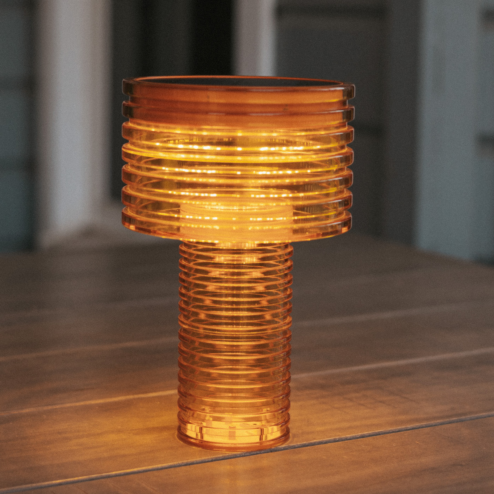 Newgarden Πορτοκαλί Led Ηλιακή Επιτραπέζια Λάμπα Ambar, Pmma, Ip44