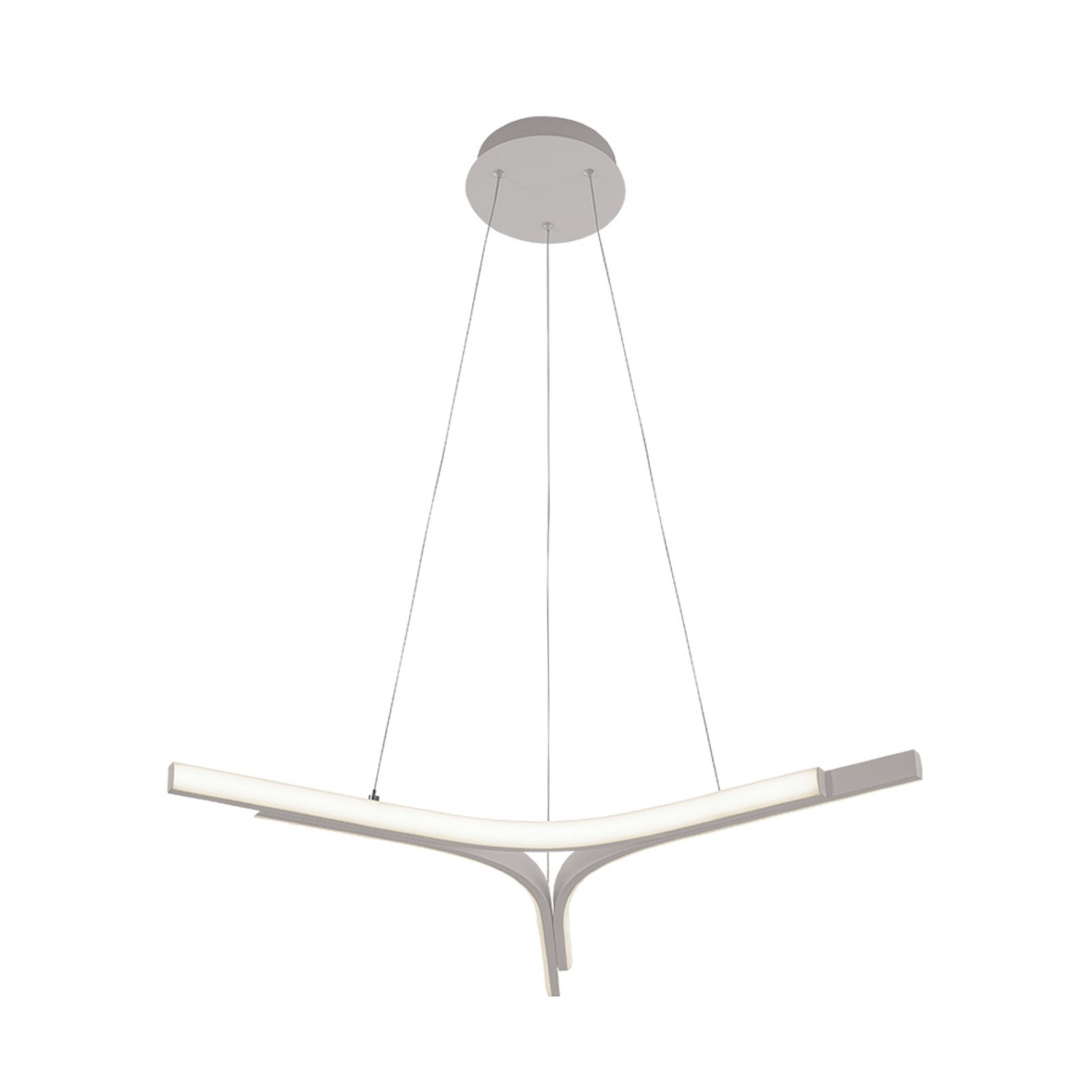 LED hanglamp Alta, zilverkleurig, Ø 70 cm, metaal