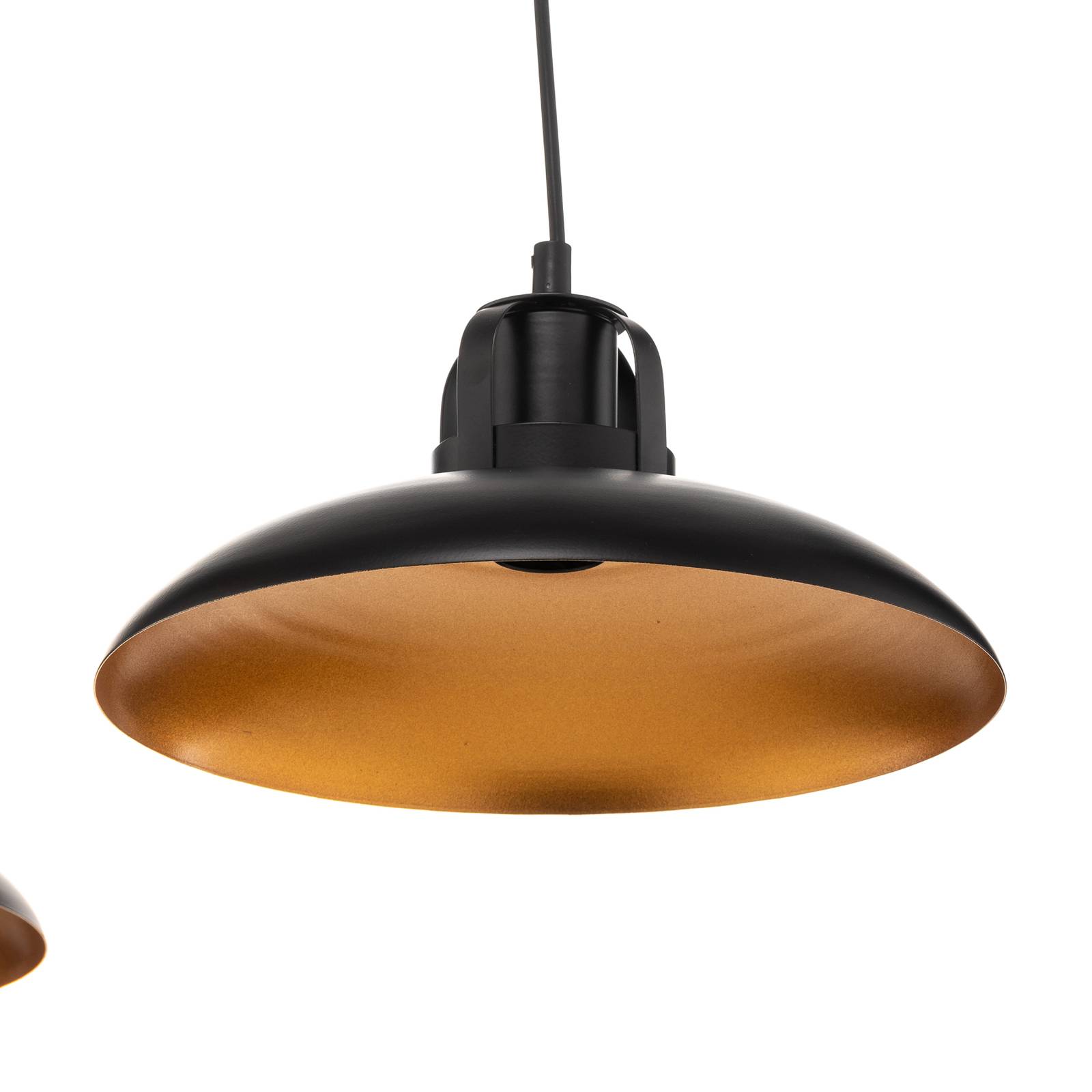 Lampa wisząca Felix, czarna/złota antyk, 2-pkt.