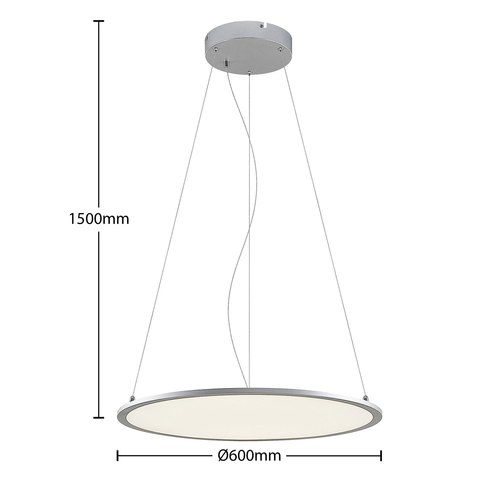 Lindby Luram LED hanging light, round