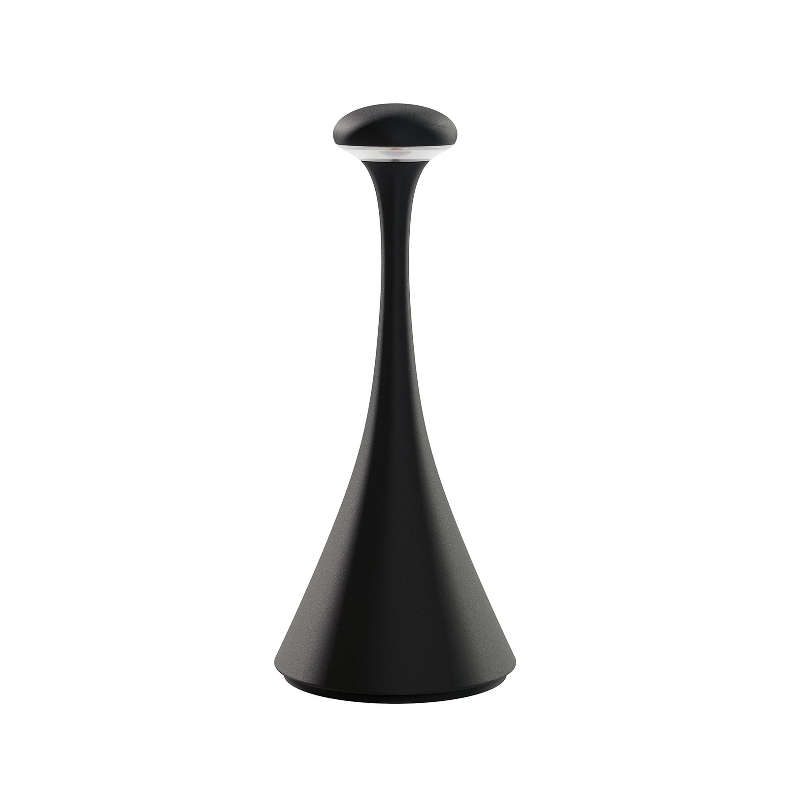 Candeeiro de mesa recarregável LED Nudrop mini, preto, IP54, regulável