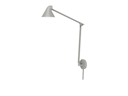 NJP Box Long LED wall light, 2700K, grey - Louis Poulsen